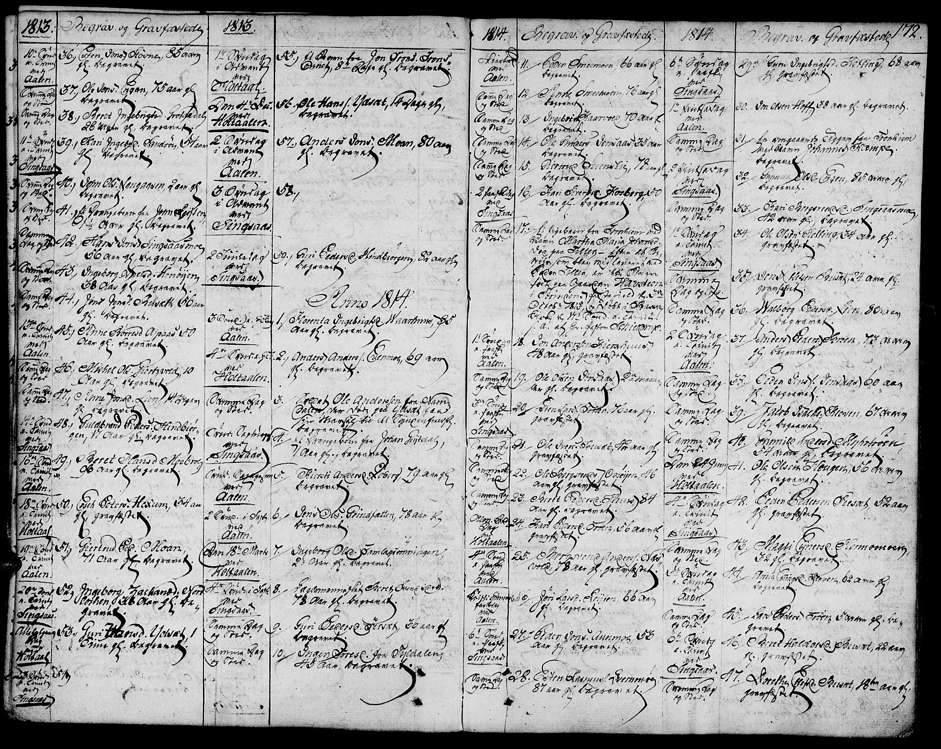 Ministerialprotokoller, klokkerbøker og fødselsregistre - Sør-Trøndelag, SAT/A-1456/685/L0953: Parish register (official) no. 685A02, 1805-1816, p. 172