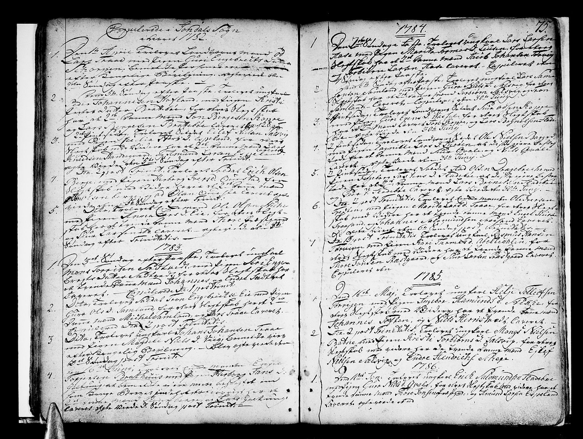 Strandebarm sokneprestembete, AV/SAB-A-78401/H/Haa: Parish register (official) no. A 3 /2, 1751-1787, p. 75