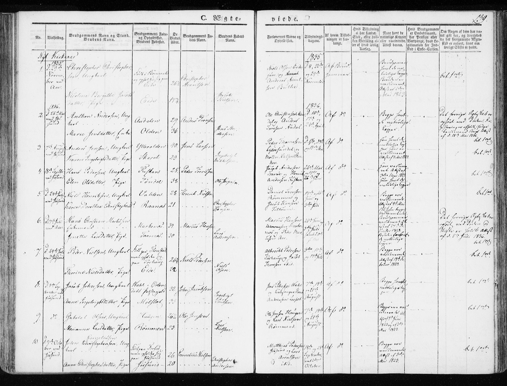 Ministerialprotokoller, klokkerbøker og fødselsregistre - Sør-Trøndelag, SAT/A-1456/655/L0676: Parish register (official) no. 655A05, 1830-1847, p. 139