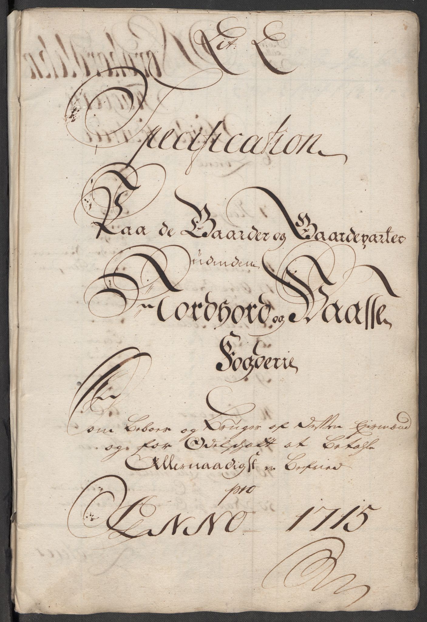 Rentekammeret inntil 1814, Reviderte regnskaper, Fogderegnskap, AV/RA-EA-4092/R51/L3198: Fogderegnskap Nordhordland og Voss, 1715, p. 251