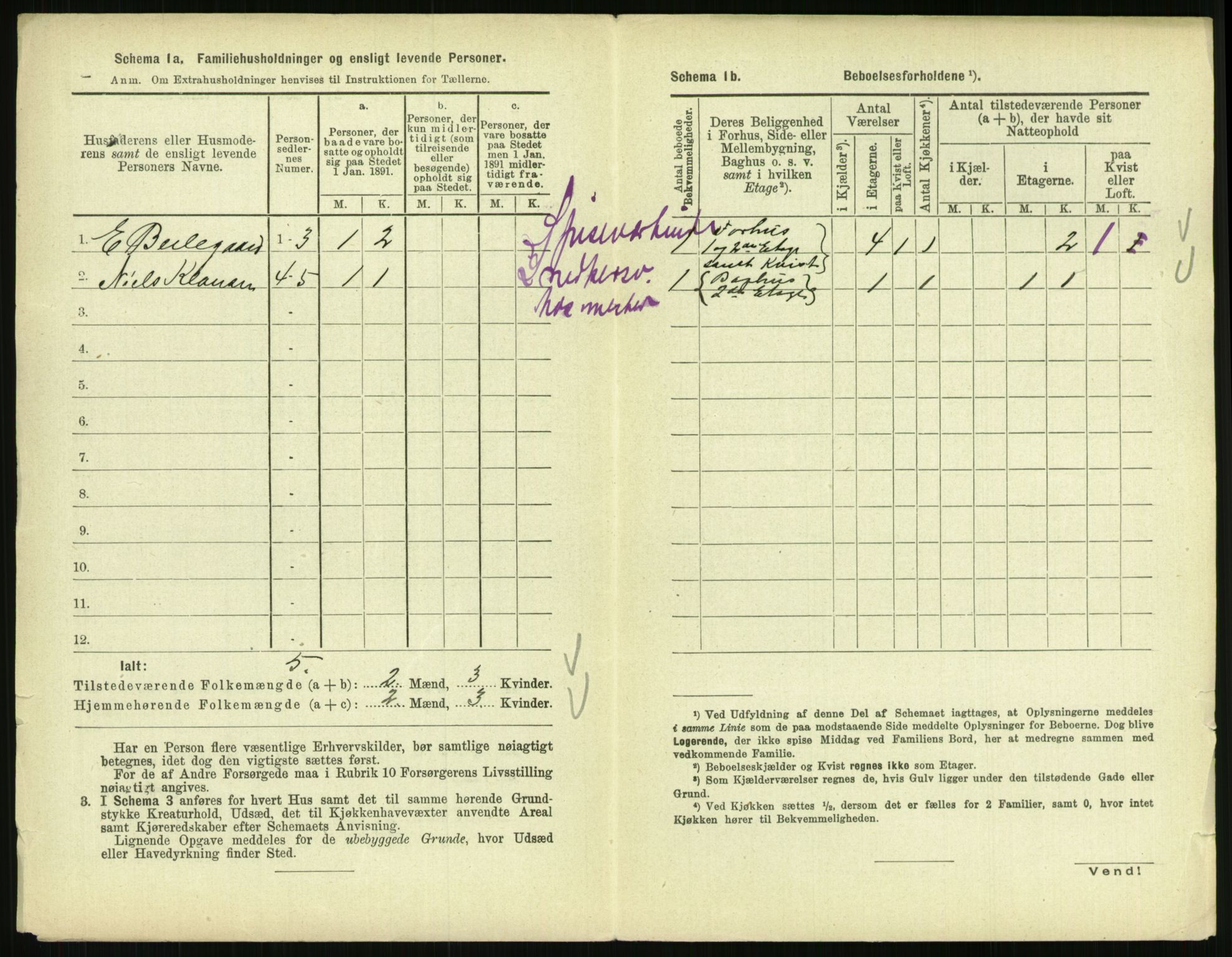 RA, 1891 census for 0801 Kragerø, 1891, p. 1013