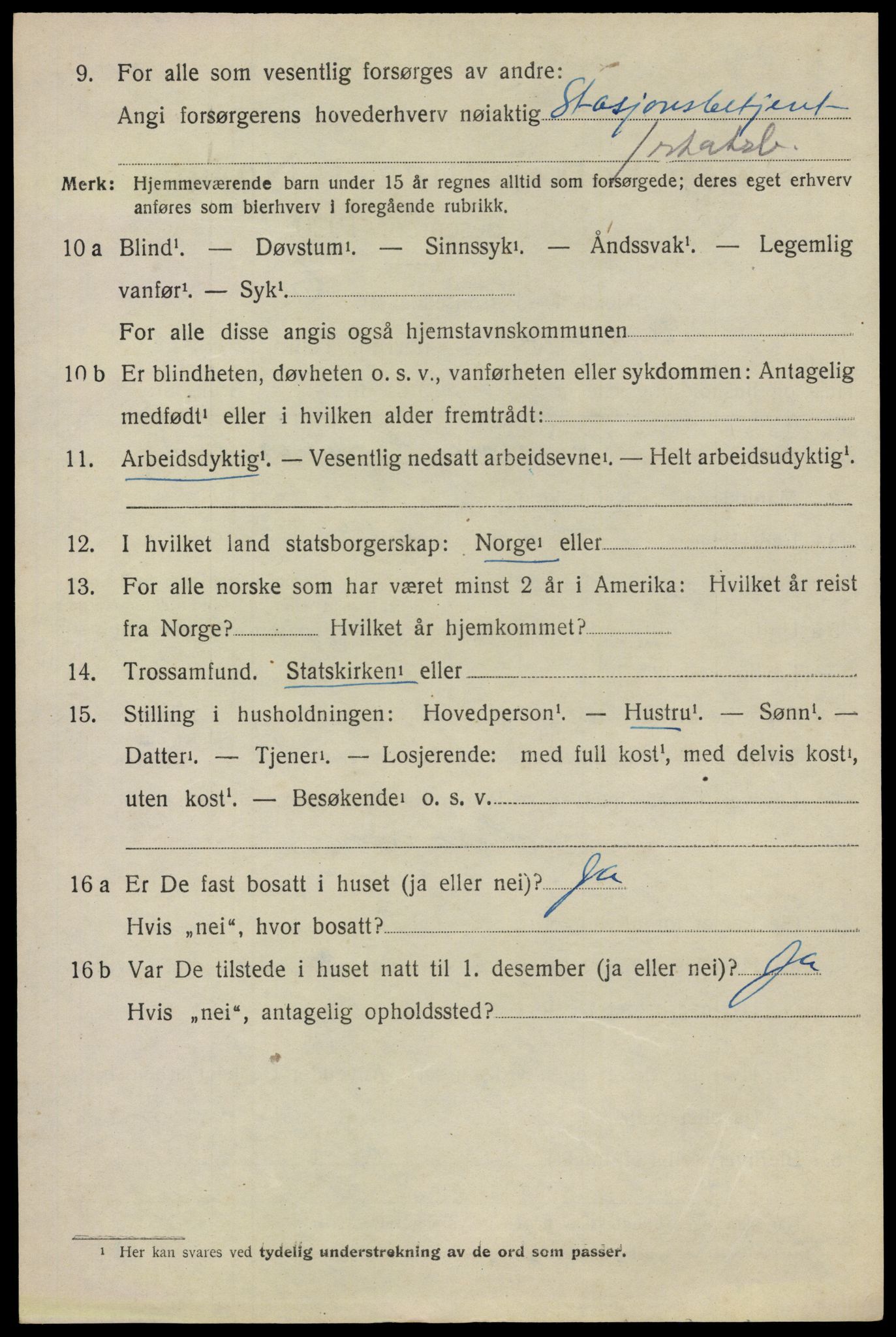 SAO, 1920 census for Ullensaker, 1920, p. 8804