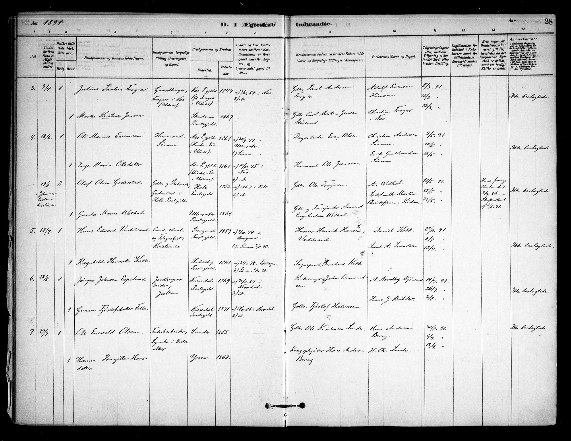 Sørum prestekontor Kirkebøker, AV/SAO-A-10303/F/Fa/L0008: Parish register (official) no. I 8, 1878-1914, p. 28