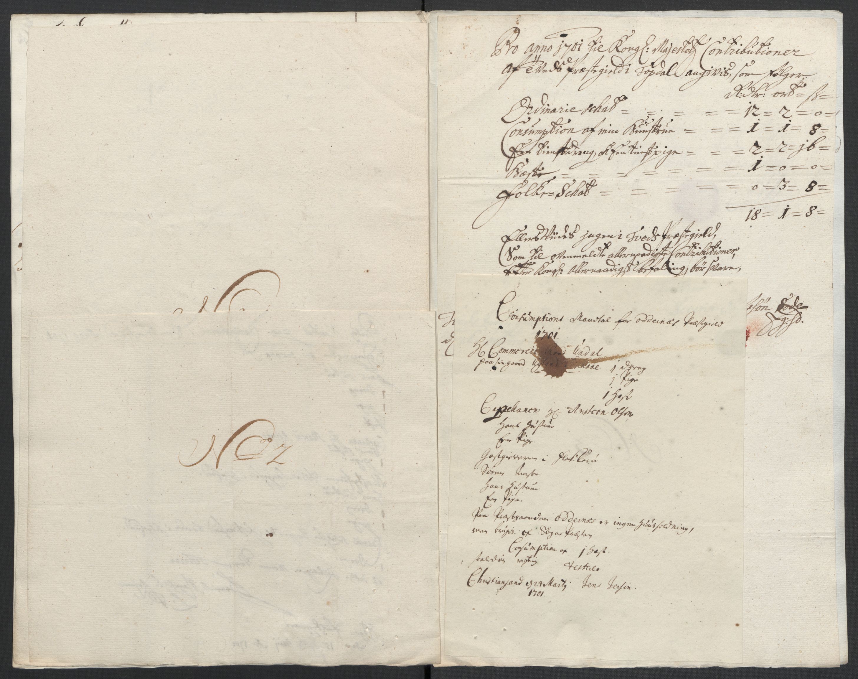 Rentekammeret inntil 1814, Reviderte regnskaper, Fogderegnskap, AV/RA-EA-4092/R43/L2549: Fogderegnskap Lista og Mandal, 1701-1702, p. 107