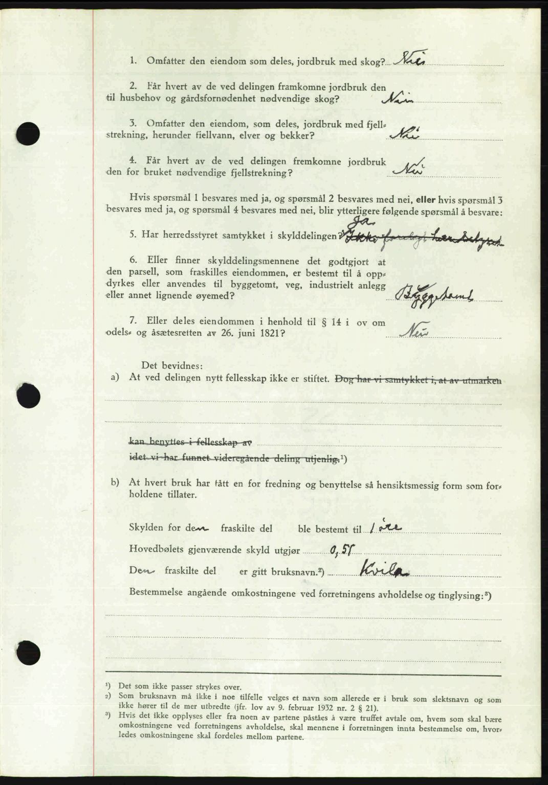 Romsdal sorenskriveri, AV/SAT-A-4149/1/2/2C: Mortgage book no. A21, 1946-1946, Diary no: : 2596/1946