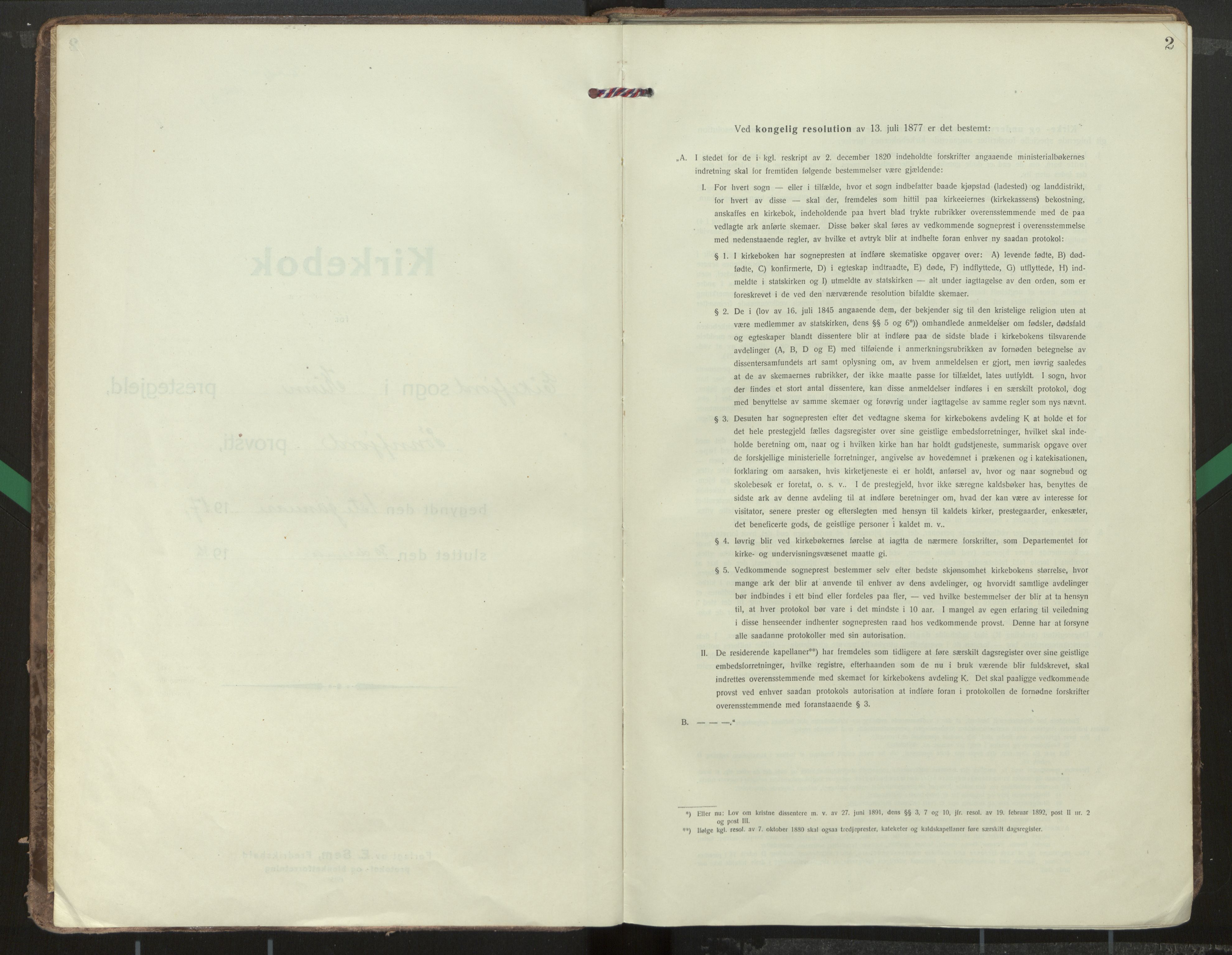 Kinn sokneprestembete, SAB/A-80801/H/Haa/Haae/L0002: Parish register (official) no. E 2, 1917-1937, p. 2