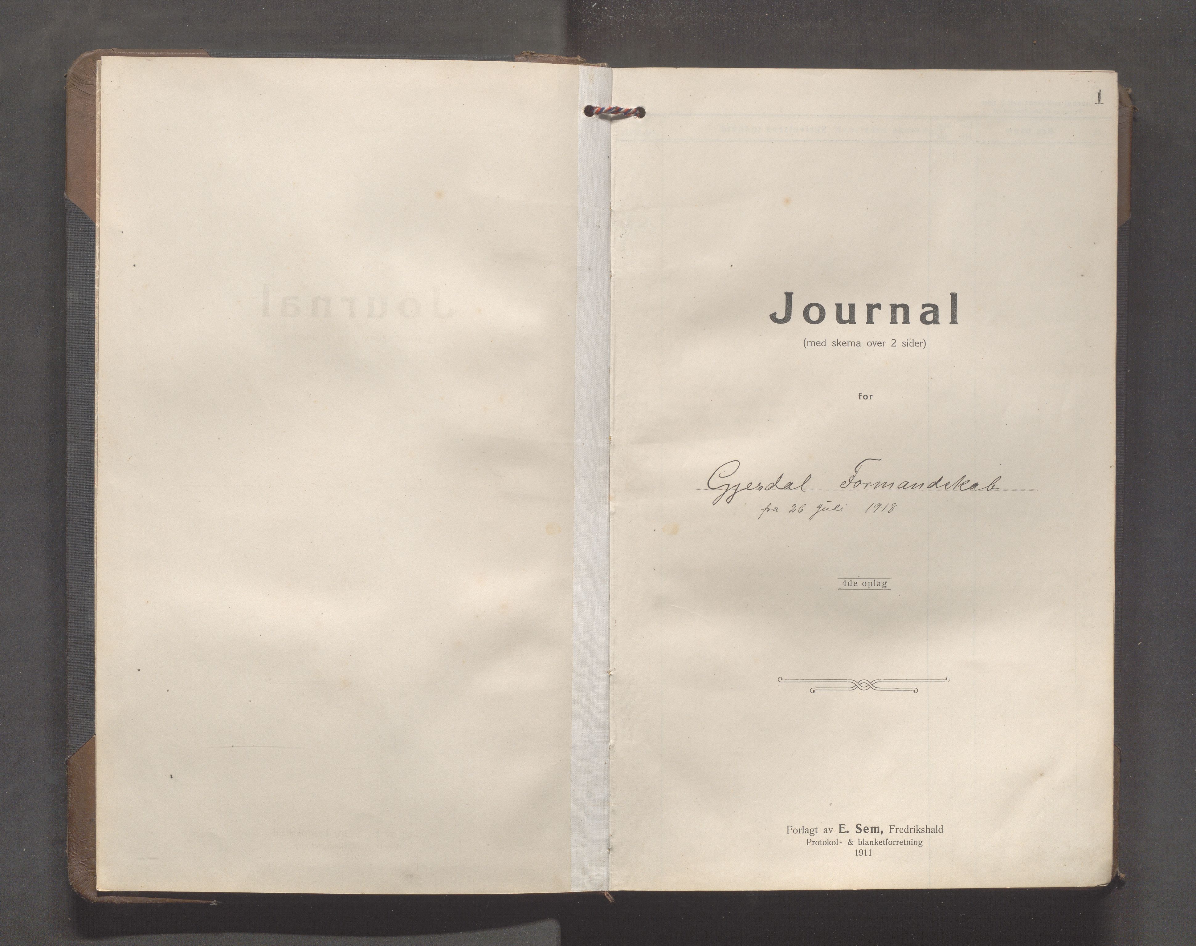 Gjesdal kommune - Formannskapet, IKAR/K-101383/C/Ca/L0004: Brevjournal, 1918-1923, p. 1