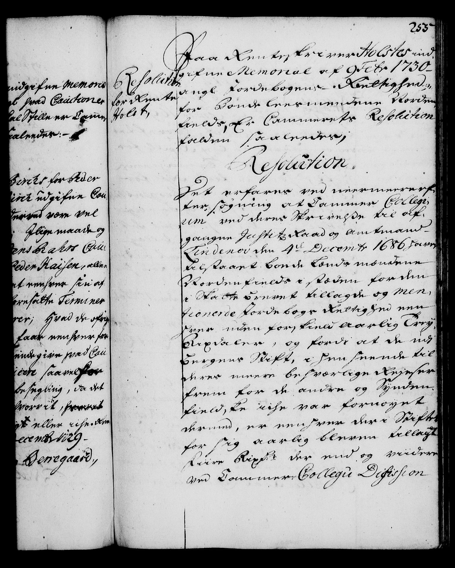 Rentekammeret, Kammerkanselliet, RA/EA-3111/G/Gg/Gga/L0003: Norsk ekspedisjonsprotokoll med register (merket RK 53.3), 1727-1734, p. 255
