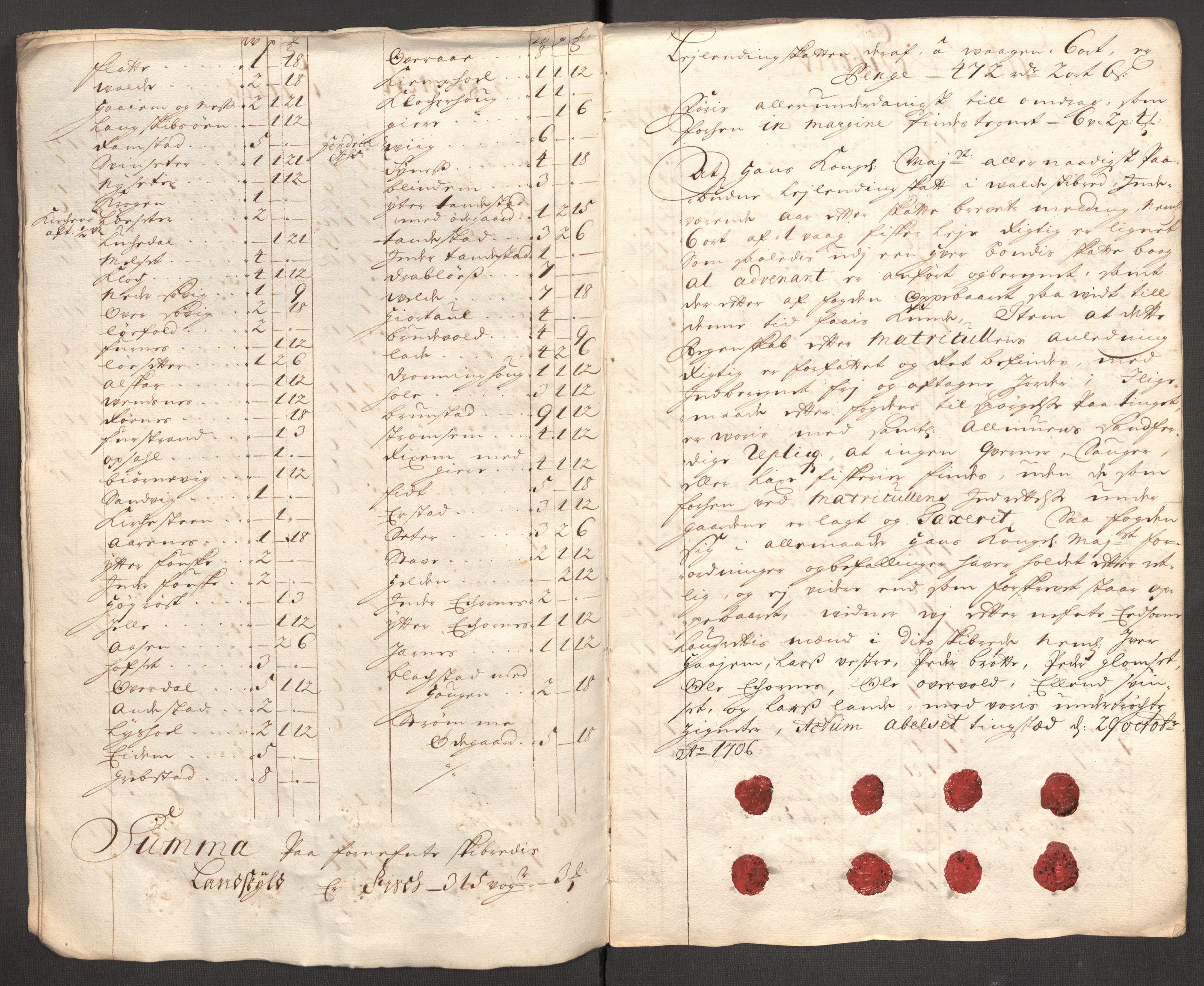 Rentekammeret inntil 1814, Reviderte regnskaper, Fogderegnskap, AV/RA-EA-4092/R54/L3561: Fogderegnskap Sunnmøre, 1706-1707, p. 21