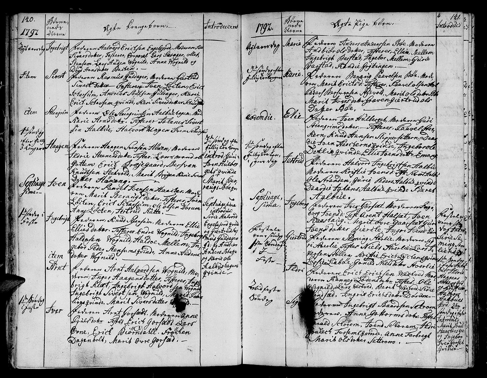 Ministerialprotokoller, klokkerbøker og fødselsregistre - Sør-Trøndelag, SAT/A-1456/678/L0893: Parish register (official) no. 678A03, 1792-1805, p. 140-141