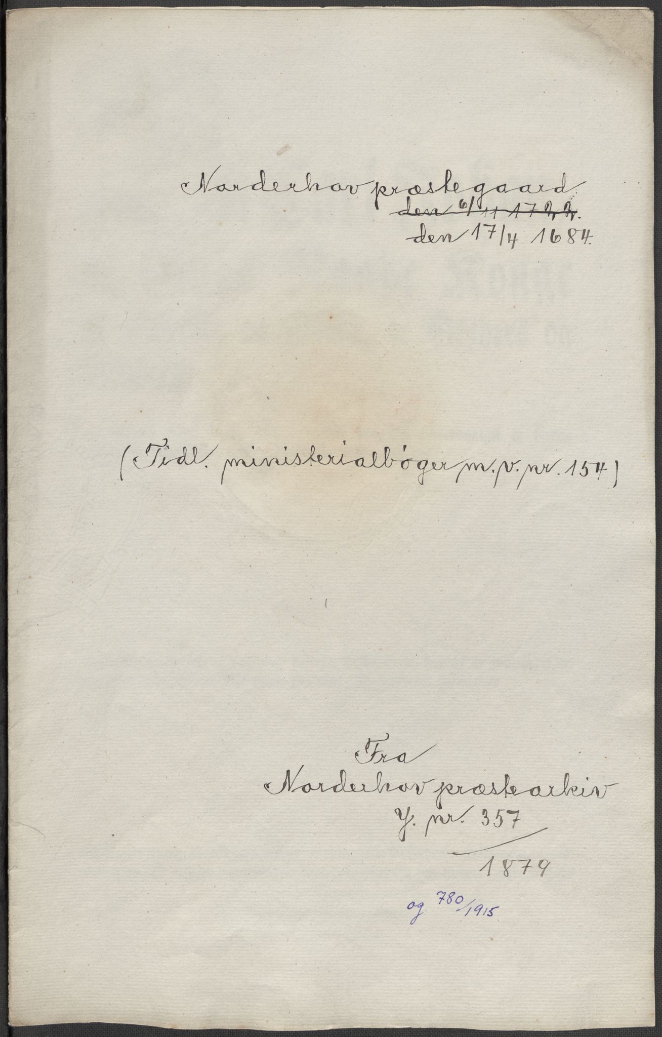 Riksarkivets diplomsamling, RA/EA-5965/F15/L0015: Prestearkiv - Oppland og Buskerud, 1573-1792, p. 50