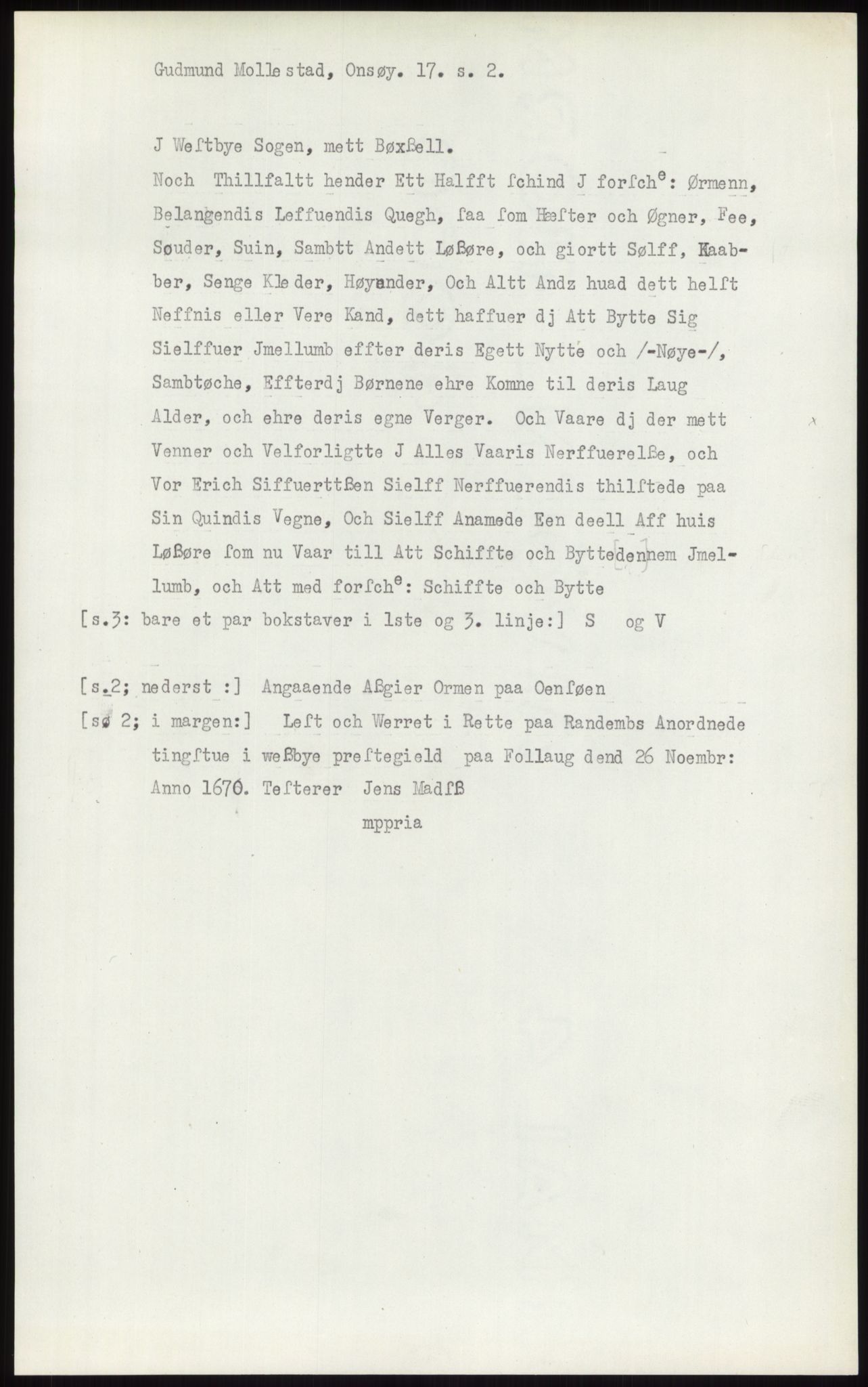 Samlinger til kildeutgivelse, Diplomavskriftsamlingen, AV/RA-EA-4053/H/Ha, p. 643