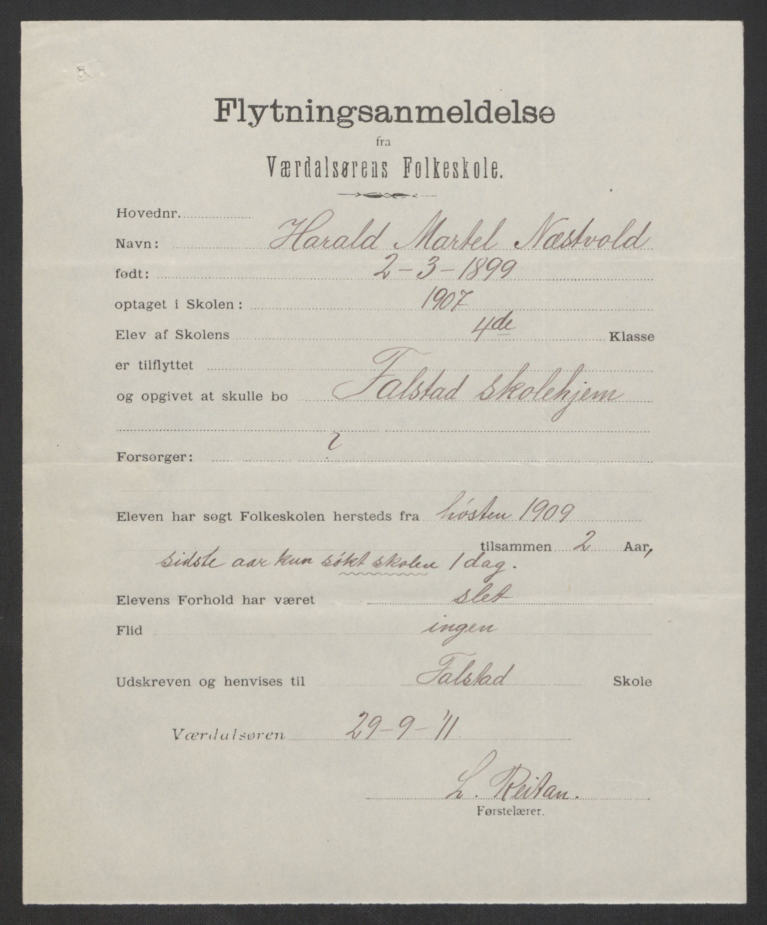 Falstad skolehjem, RA/S-1676/E/Eb/L0011: Elevmapper løpenr.. 240-260, 1911-1918, p. 119