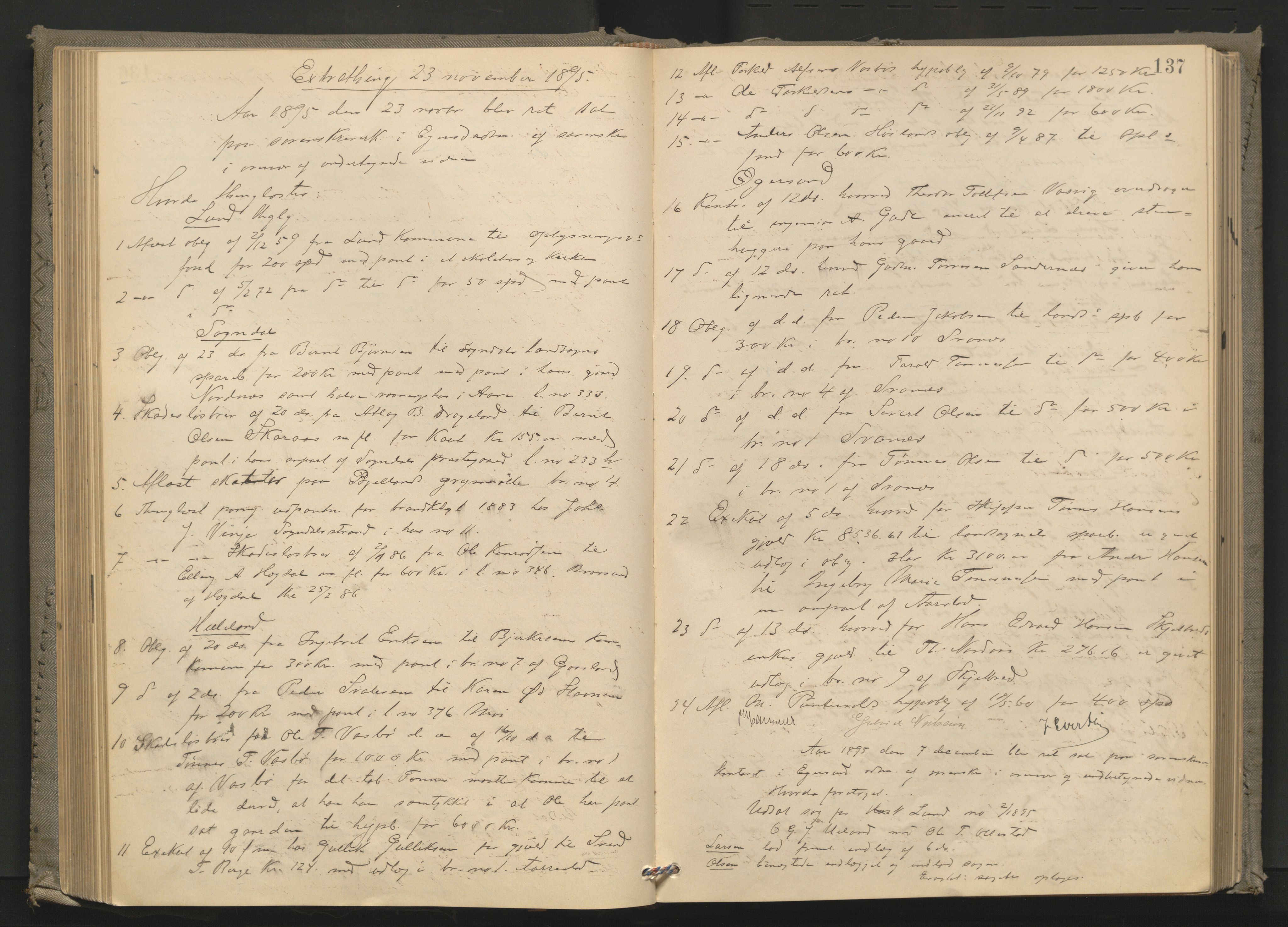 Dalane sorenskriveri, AV/SAST-A-100309/001/3/30/30BA/L0005: TINGBOK, 1894-1898, p. 136b-137a