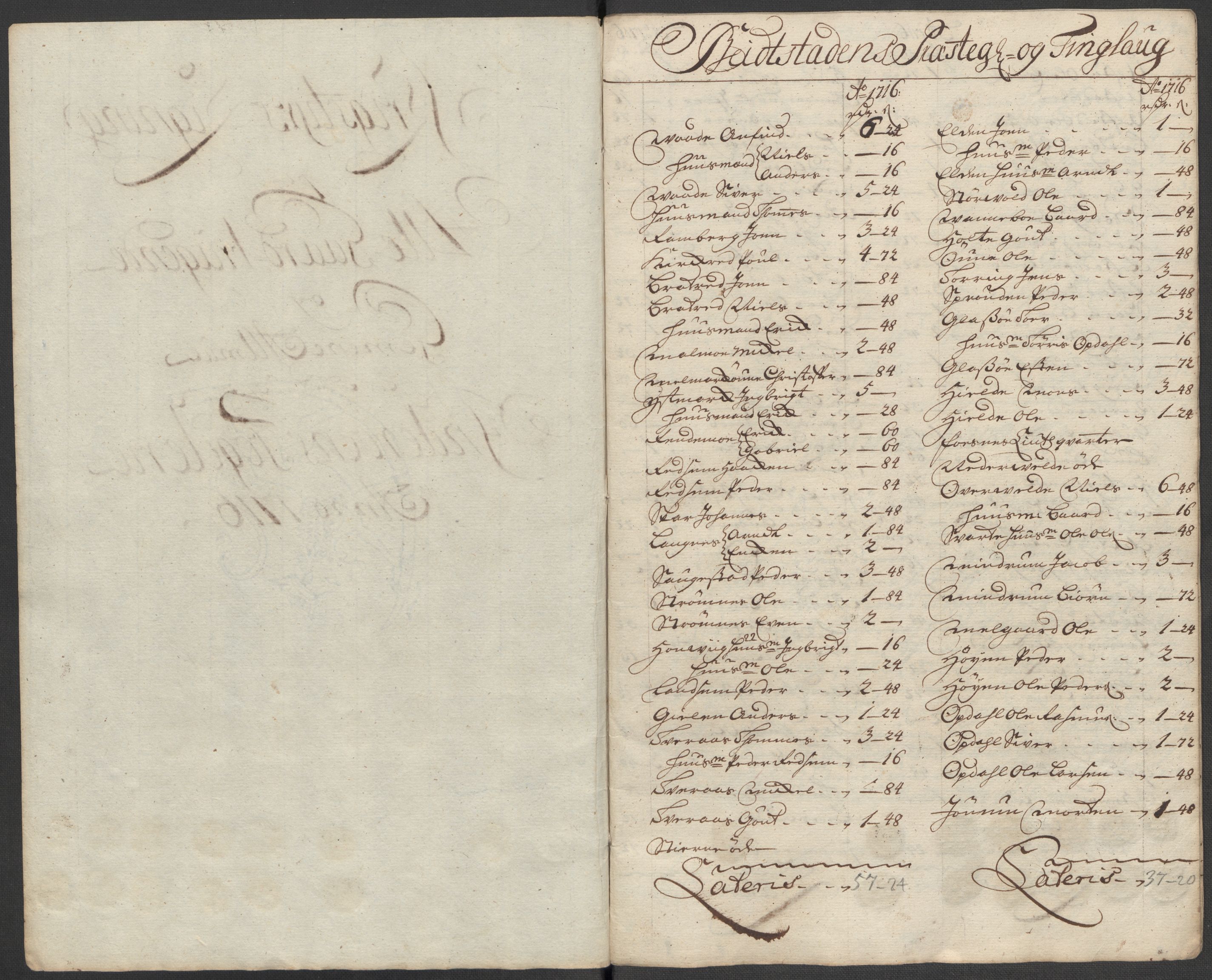 Rentekammeret inntil 1814, Reviderte regnskaper, Fogderegnskap, RA/EA-4092/R63/L4324: Fogderegnskap Inderøy, 1716, p. 146
