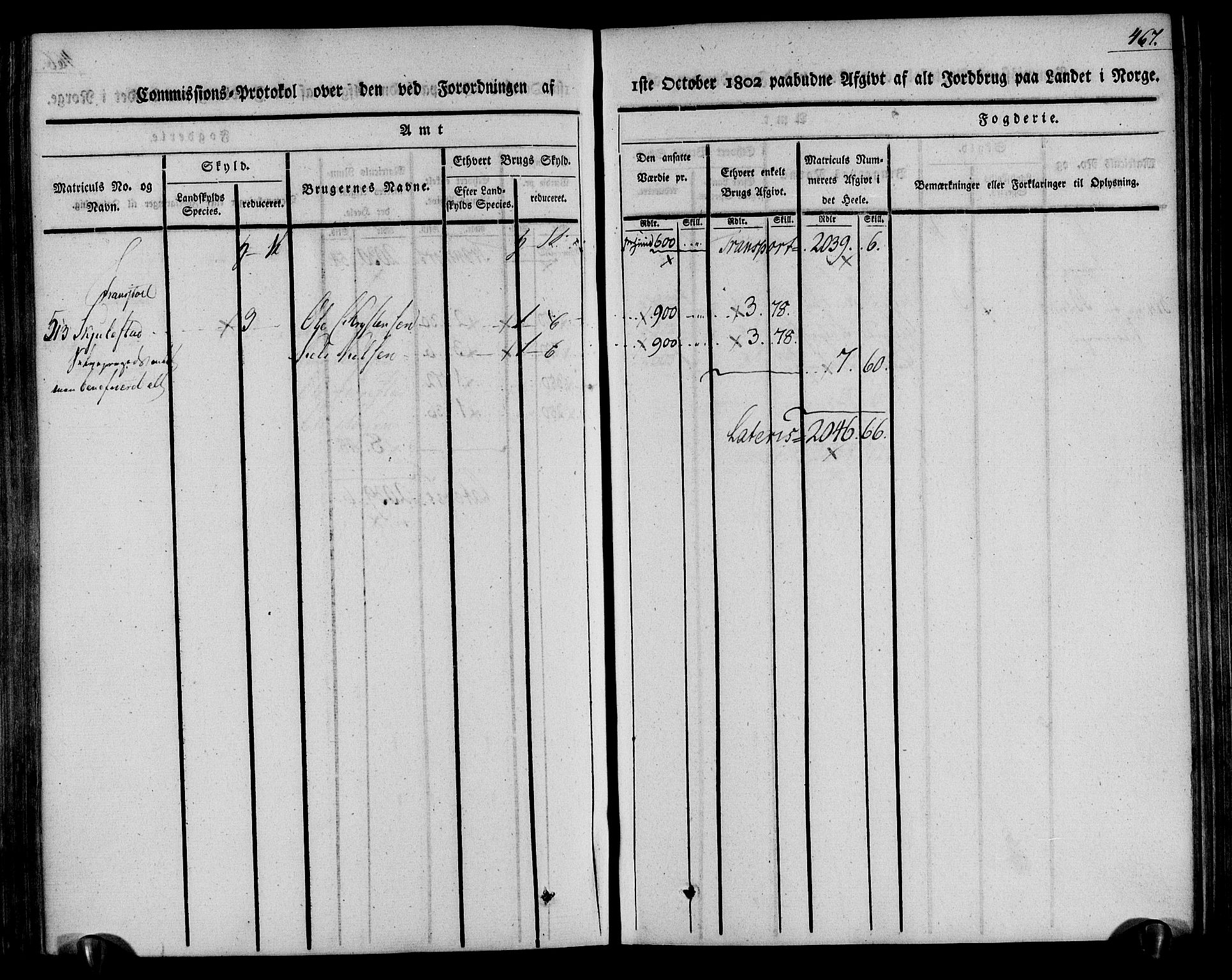 Rentekammeret inntil 1814, Realistisk ordnet avdeling, AV/RA-EA-4070/N/Ne/Nea/L0078: Nedenes fogderi. Kommisjonsprotokoll "Nr. 1", for Sand og Bringsvær skipreider, 1803, p. 453