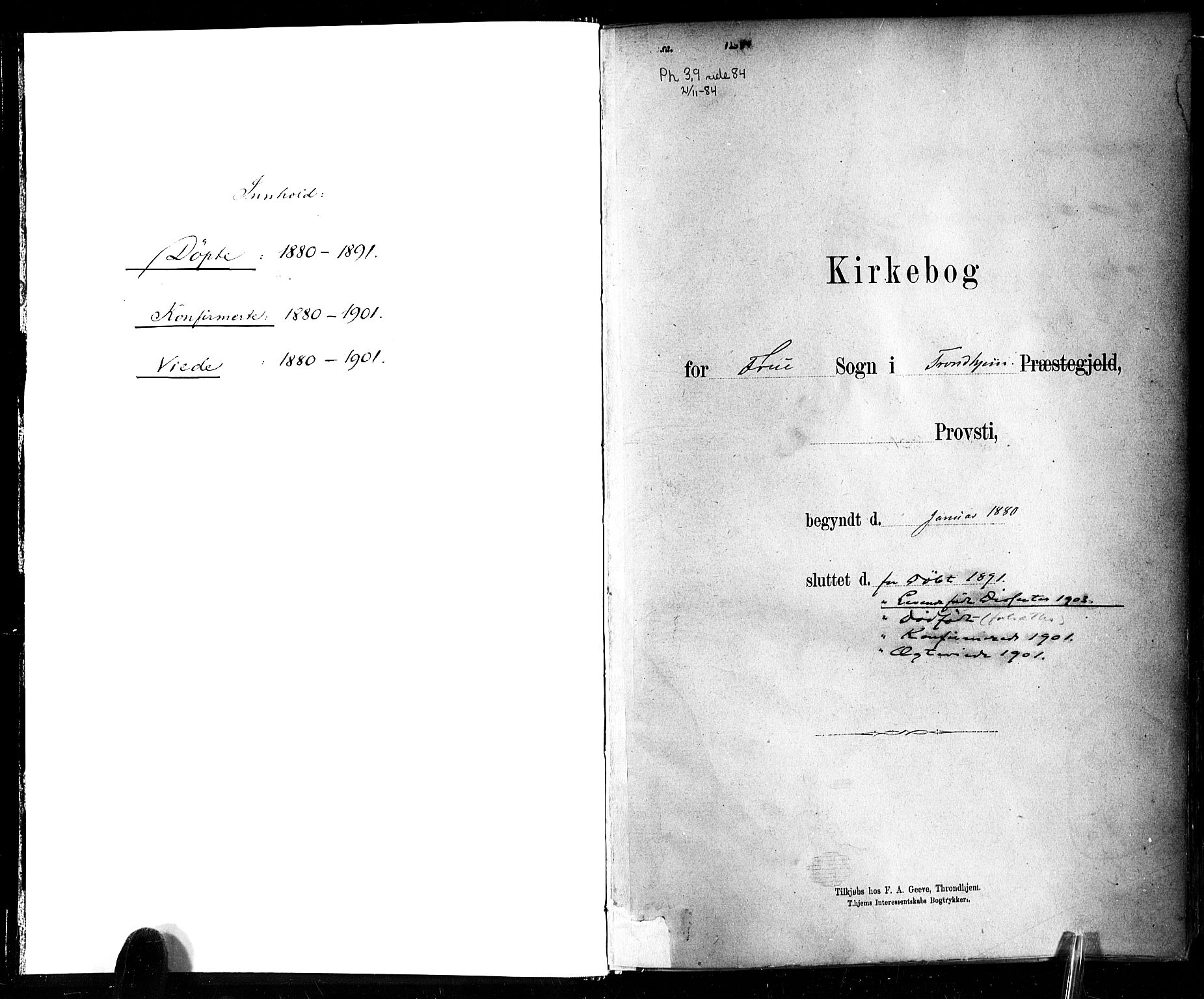 Ministerialprotokoller, klokkerbøker og fødselsregistre - Sør-Trøndelag, SAT/A-1456/602/L0119: Parish register (official) no. 602A17, 1880-1901