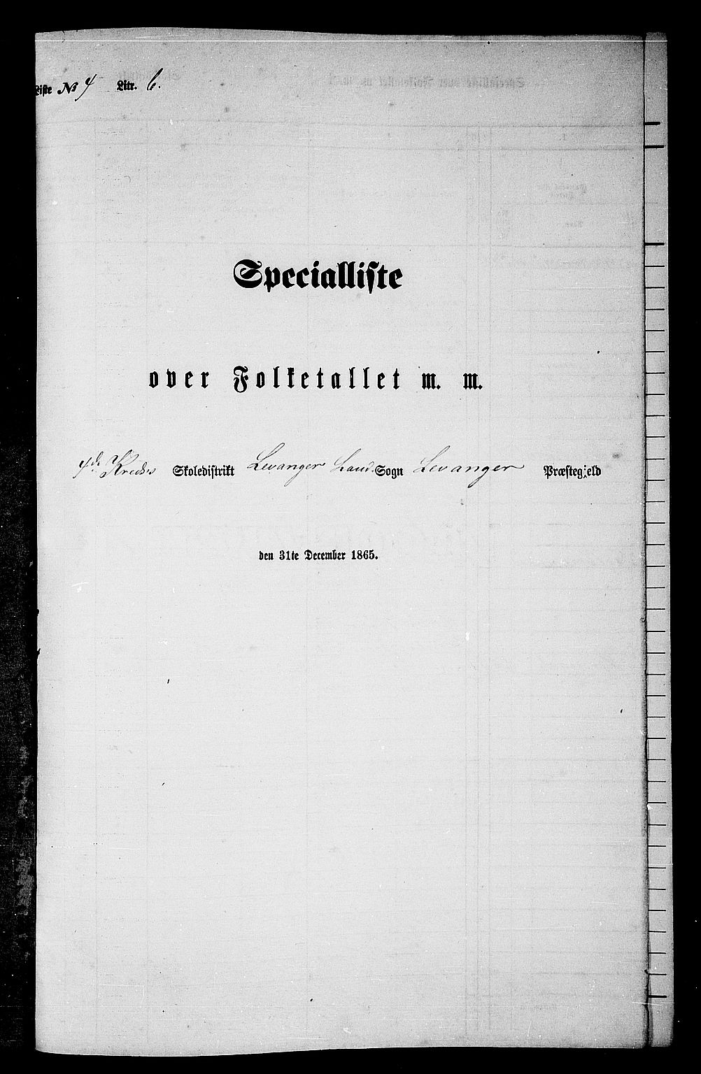 RA, 1865 census for Levanger/Levanger, 1865, p. 94
