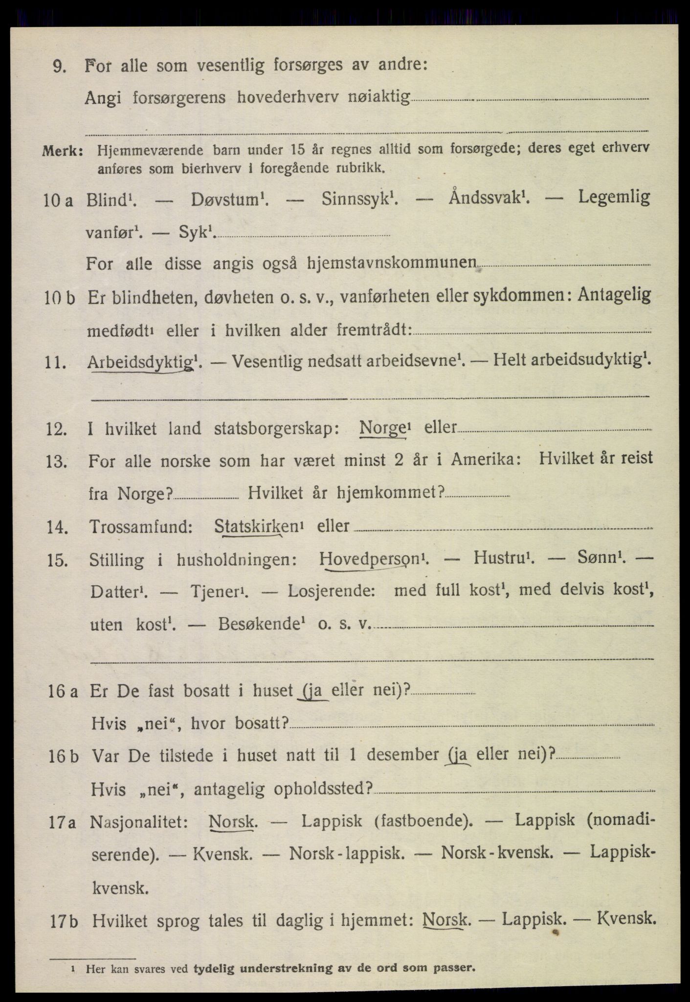 SAT, 1920 census for Sørfold, 1920, p. 1894