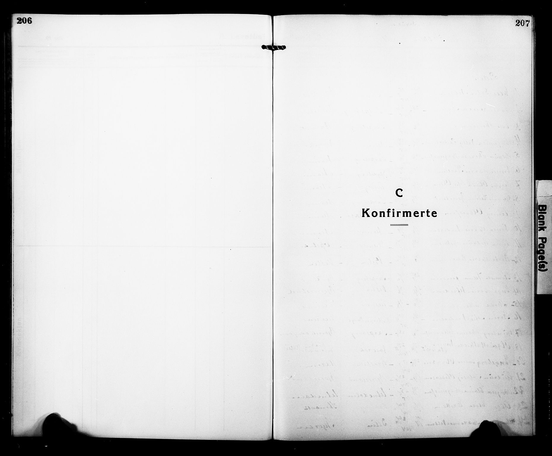Tune prestekontor Kirkebøker, SAO/A-2007/G/Ga/L0004: Parish register (copy) no. I 4, 1919-1928, p. 206-207
