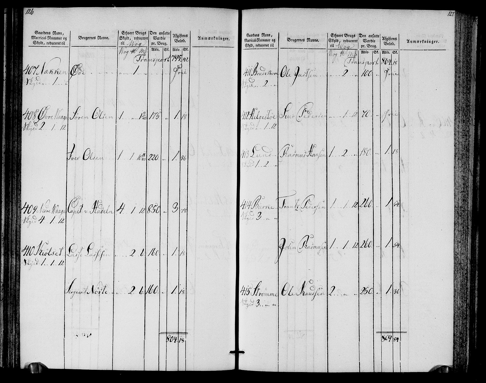 Rentekammeret inntil 1814, Realistisk ordnet avdeling, AV/RA-EA-4070/N/Ne/Nea/L0128: Romsdal fogderi. Oppebørselsregister, 1803-1804, p. 65