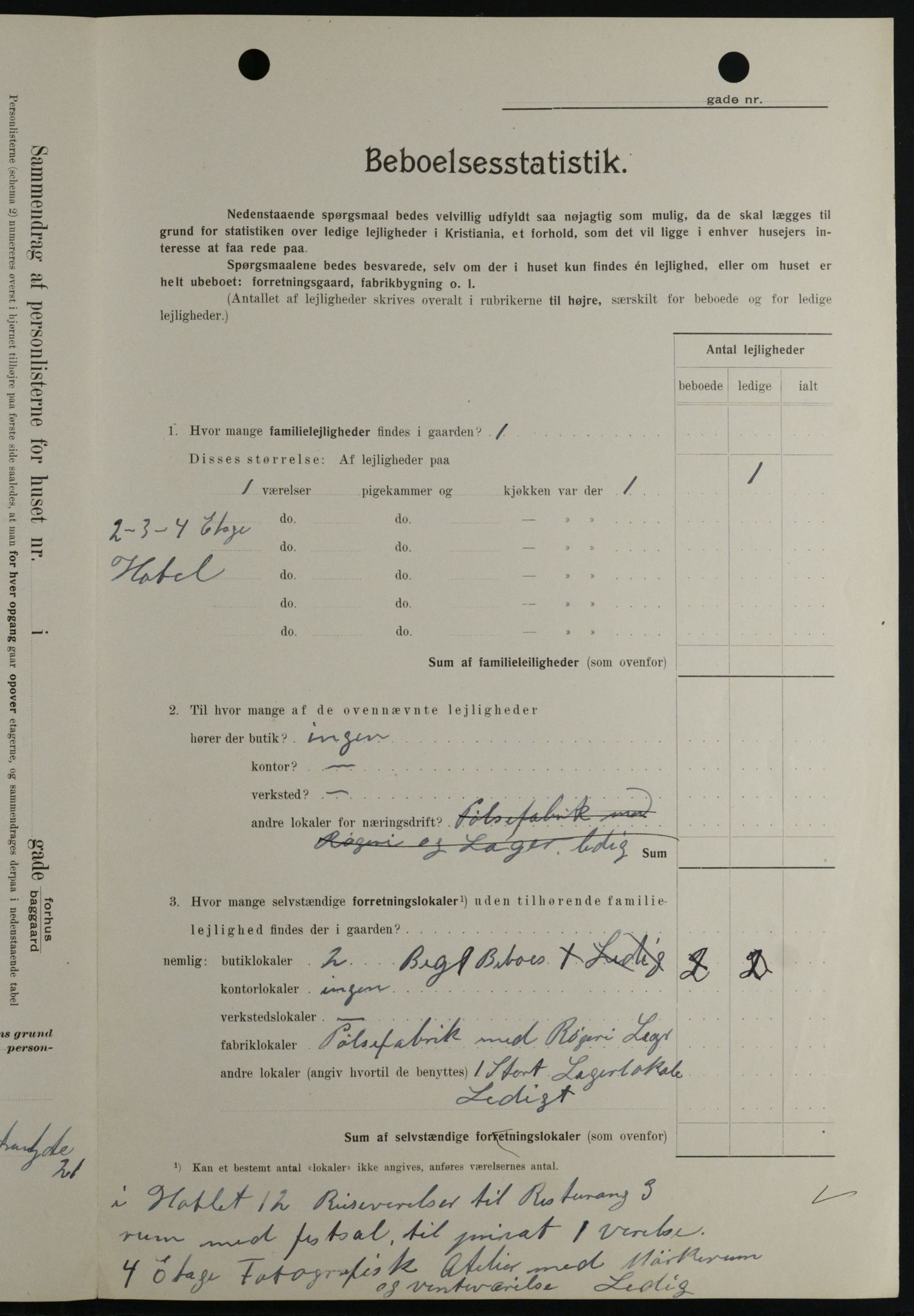 OBA, Municipal Census 1908 for Kristiania, 1908, p. 51707