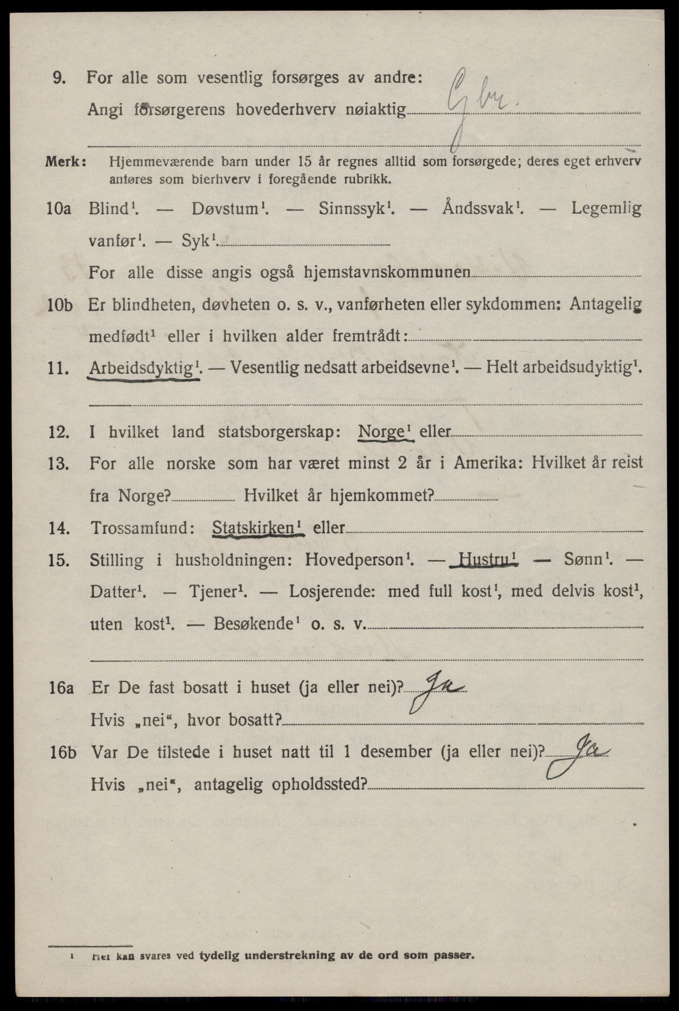 SAST, 1920 census for Vikedal, 1920, p. 4140