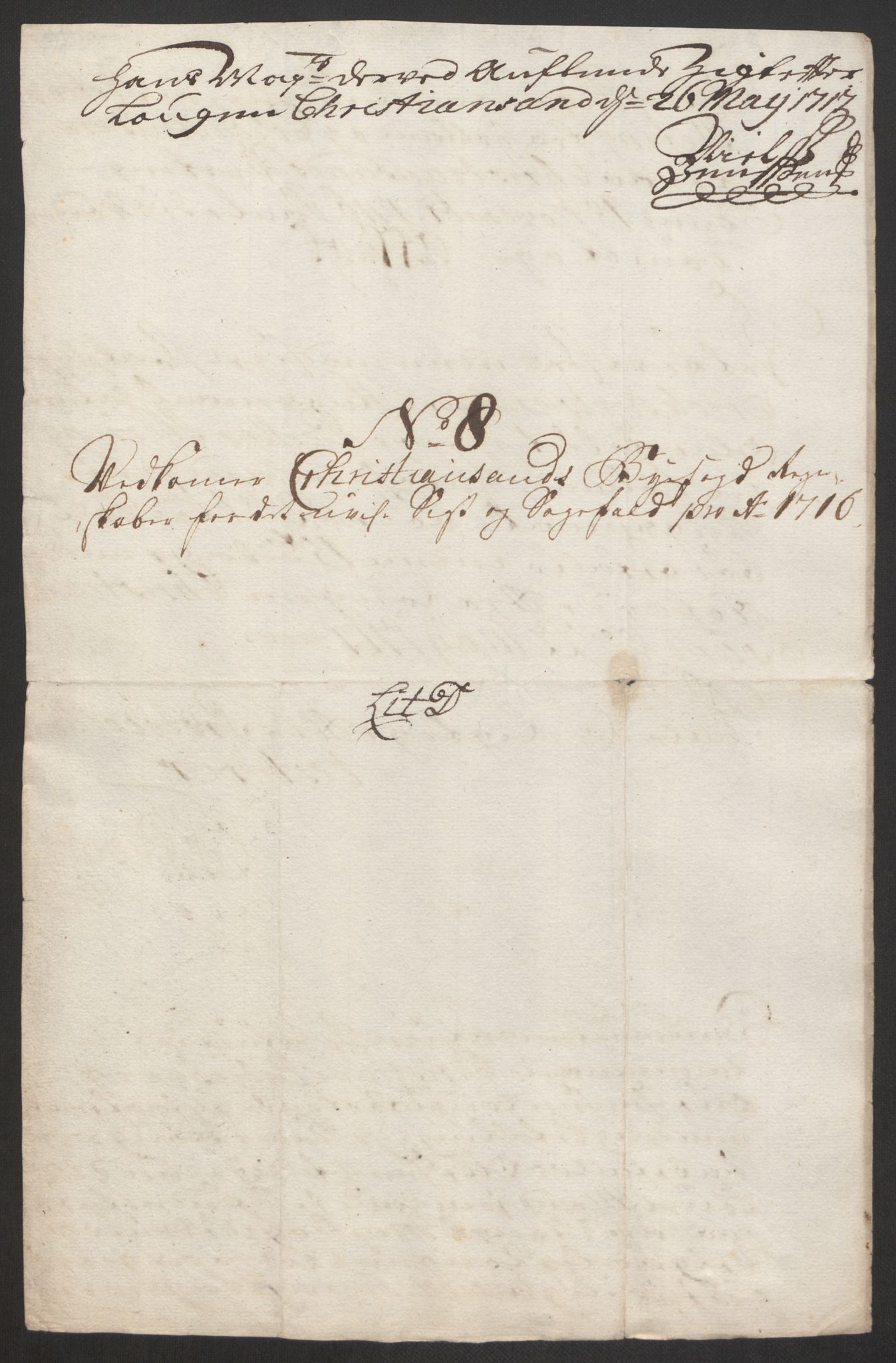 Rentekammeret inntil 1814, Reviderte regnskaper, Byregnskaper, RA/EA-4066/R/Rm/L0285: [M18] Sikt og sakefall, 1681-1718, p. 541