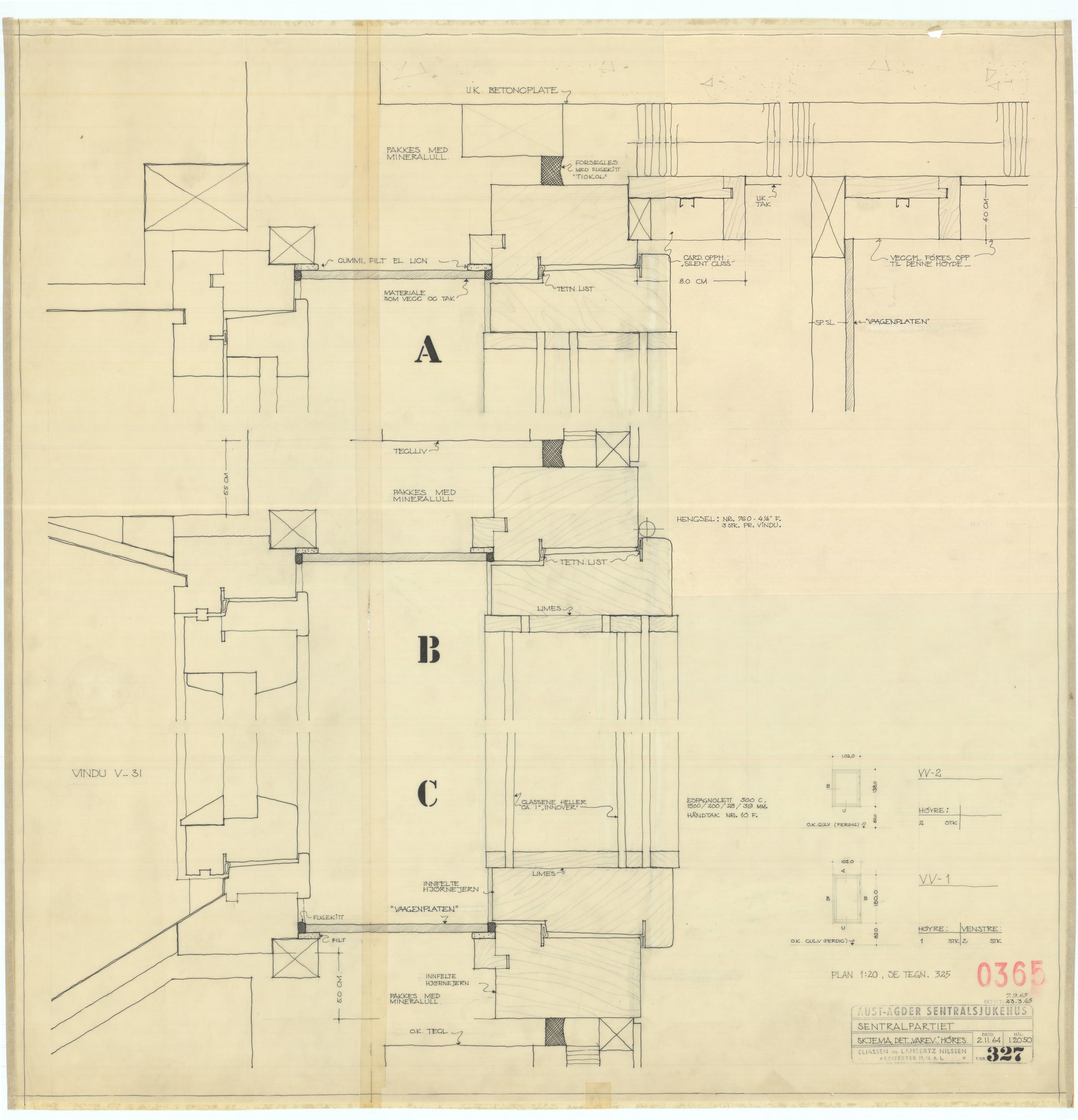 Eliassen og Lambertz-Nilssen Arkitekter, AAKS/PA-2983/T/T01/L0005: Tegningskogger 0365, 1960-1966, p. 18