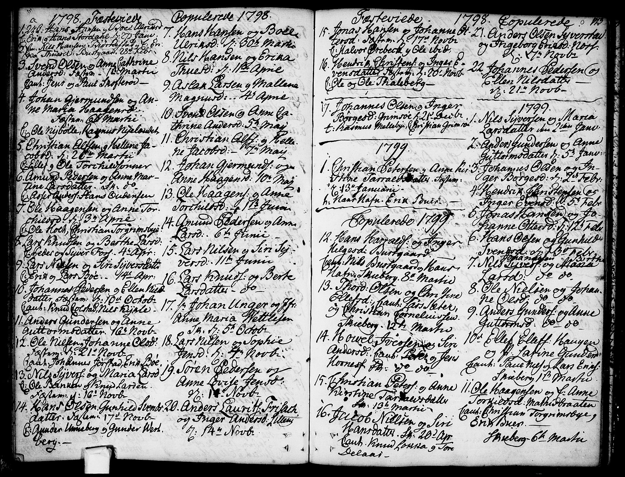 Skjeberg prestekontor Kirkebøker, SAO/A-10923/F/Fa/L0003: Parish register (official) no. I 3, 1792-1814, p. 173