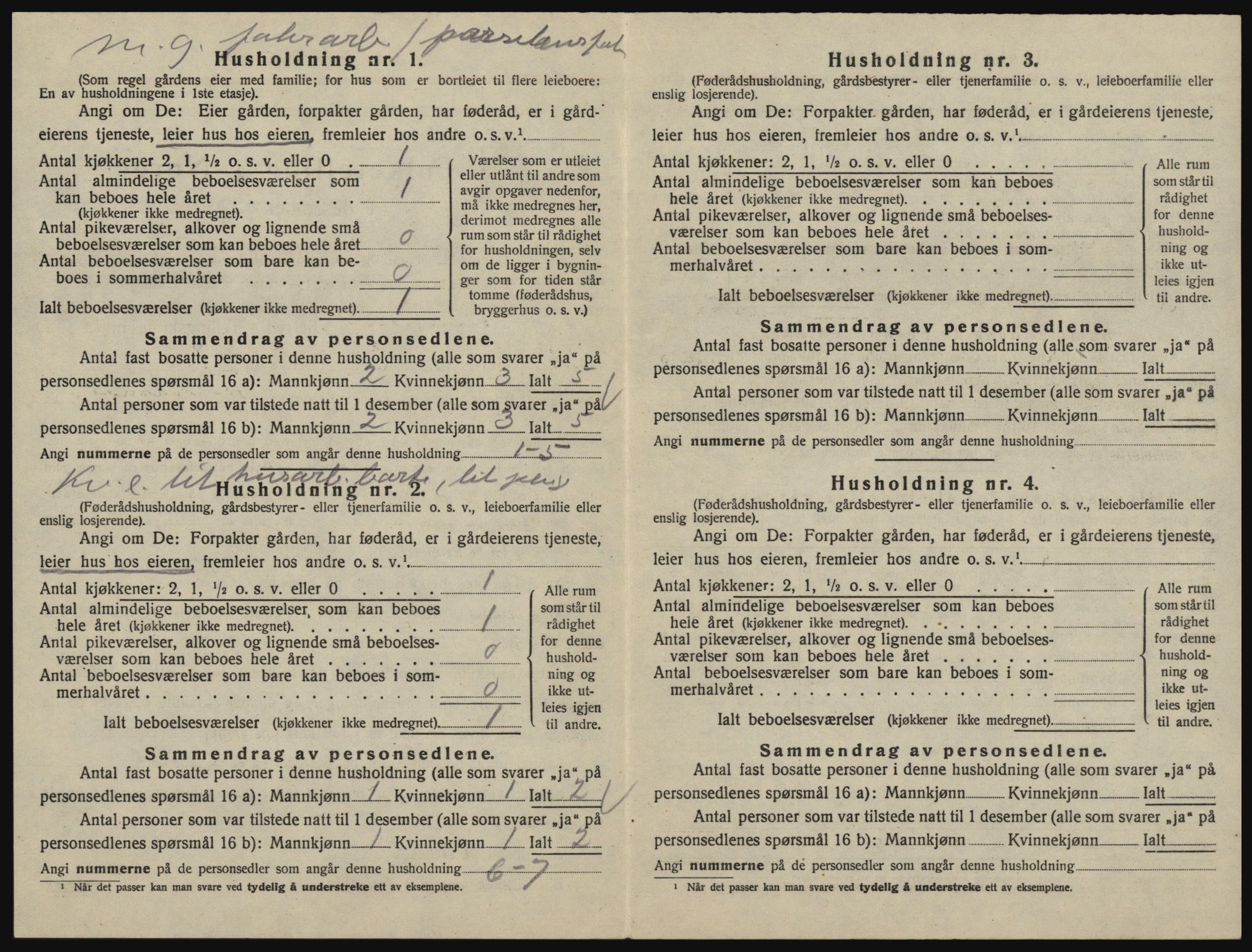 SAO, 1920 census for Glemmen, 1920, p. 1336