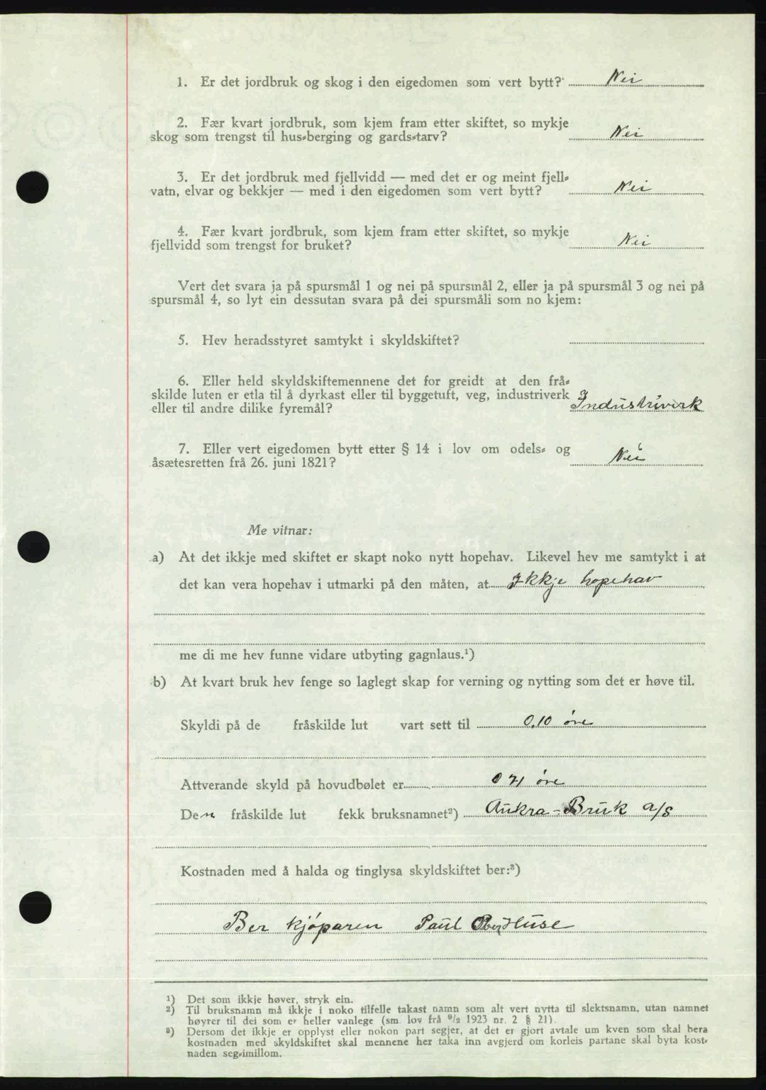 Romsdal sorenskriveri, AV/SAT-A-4149/1/2/2C: Mortgage book no. A27, 1948-1948, Diary no: : 2312/1948