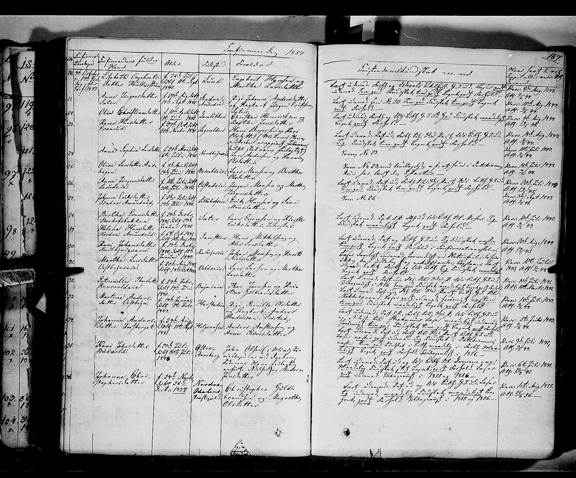 Romedal prestekontor, AV/SAH-PREST-004/K/L0004: Parish register (official) no. 4, 1847-1861, p. 167