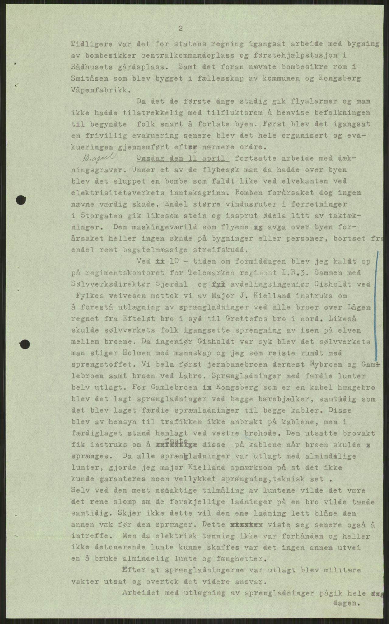 Forsvaret, Forsvarets krigshistoriske avdeling, AV/RA-RAFA-2017/Y/Ya/L0014: II-C-11-31 - Fylkesmenn.  Rapporter om krigsbegivenhetene 1940., 1940, p. 401