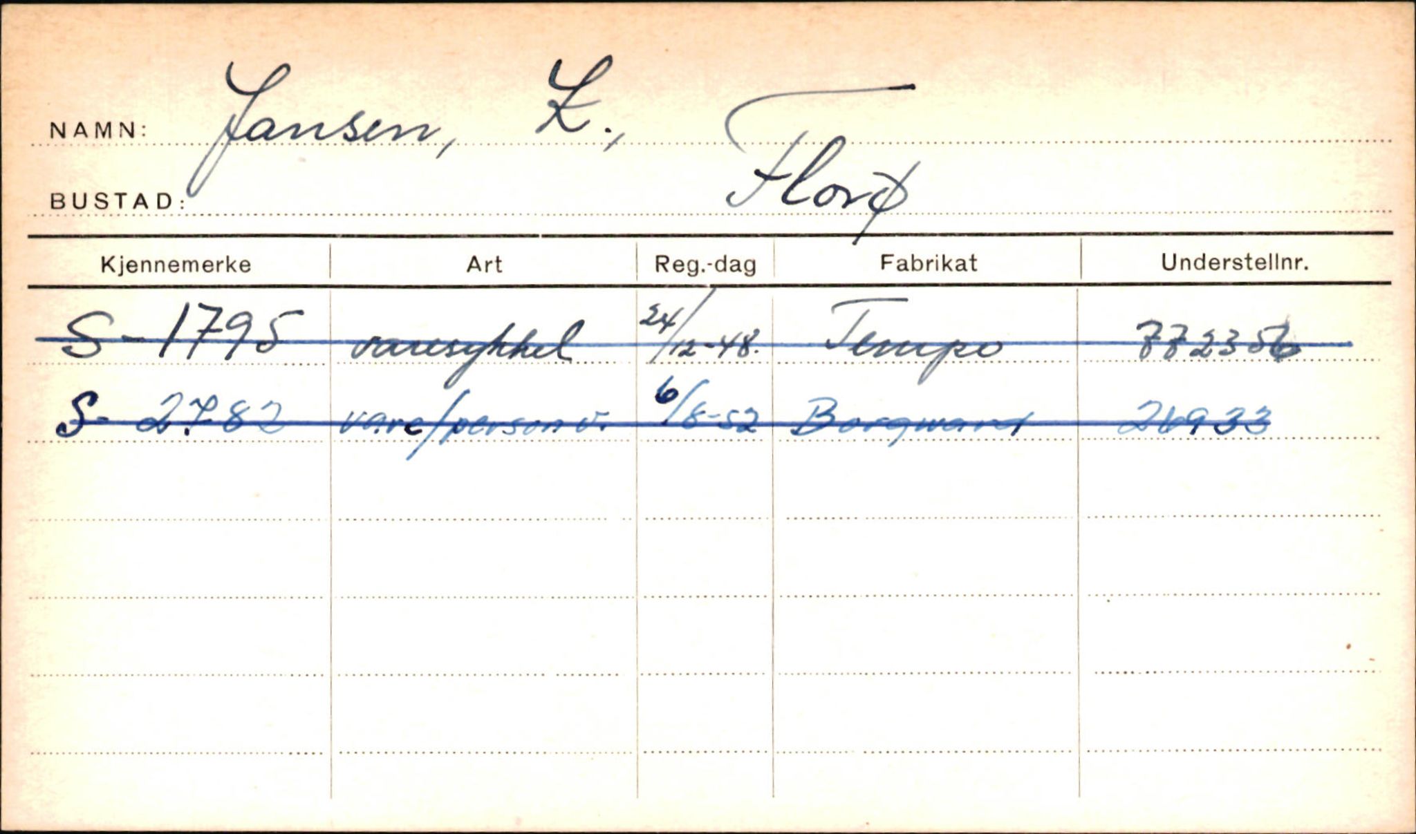 Statens vegvesen, Sogn og Fjordane vegkontor, SAB/A-5301/4/F/L0001A: Eigarregister Fjordane til 1.6.1961, 1930-1961, p. 934