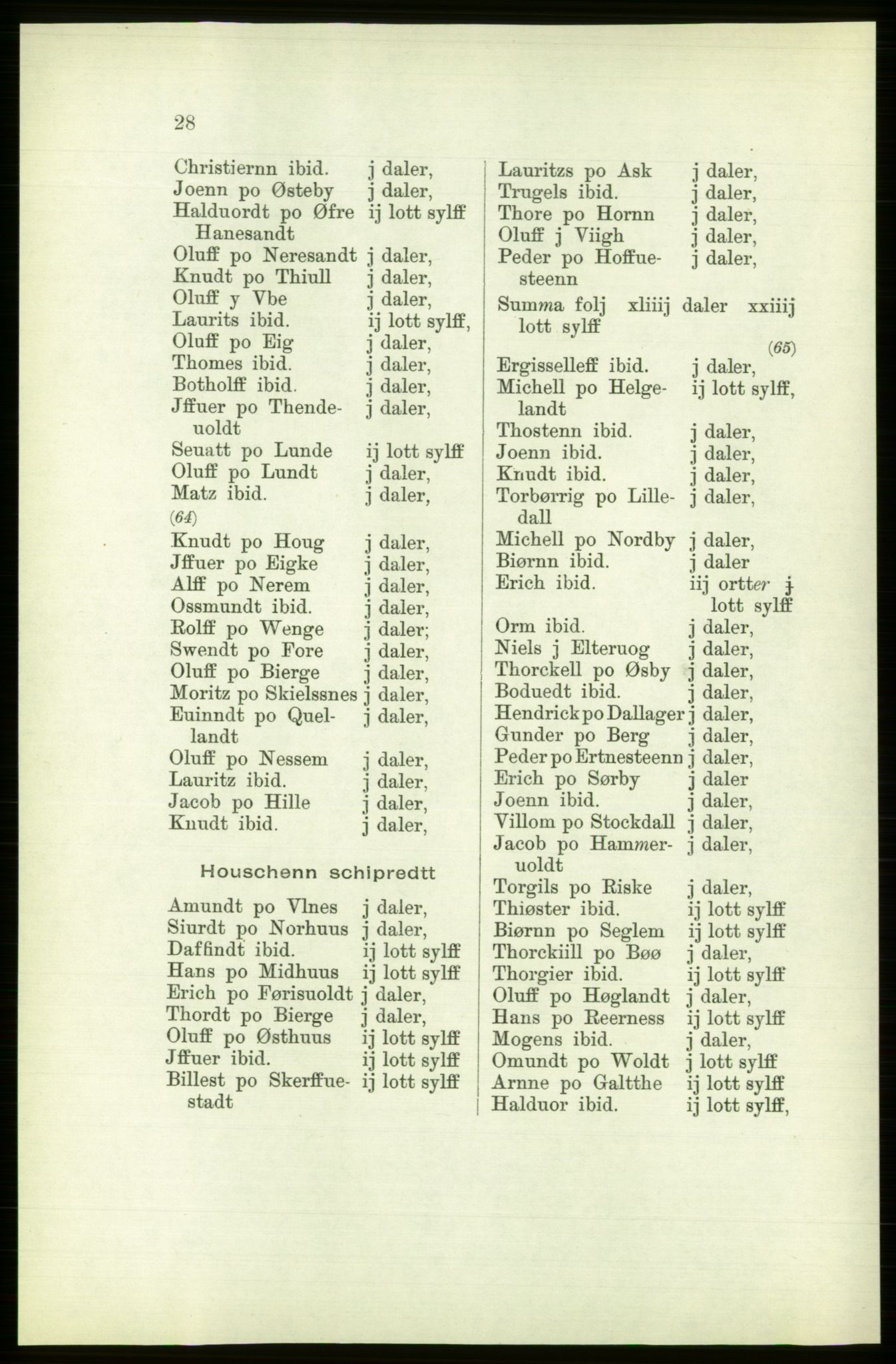Publikasjoner utgitt av Arkivverket, PUBL/PUBL-001/C/0003: Bind 3: Skatten av Bergenhus len 1563, 1563, p. 28