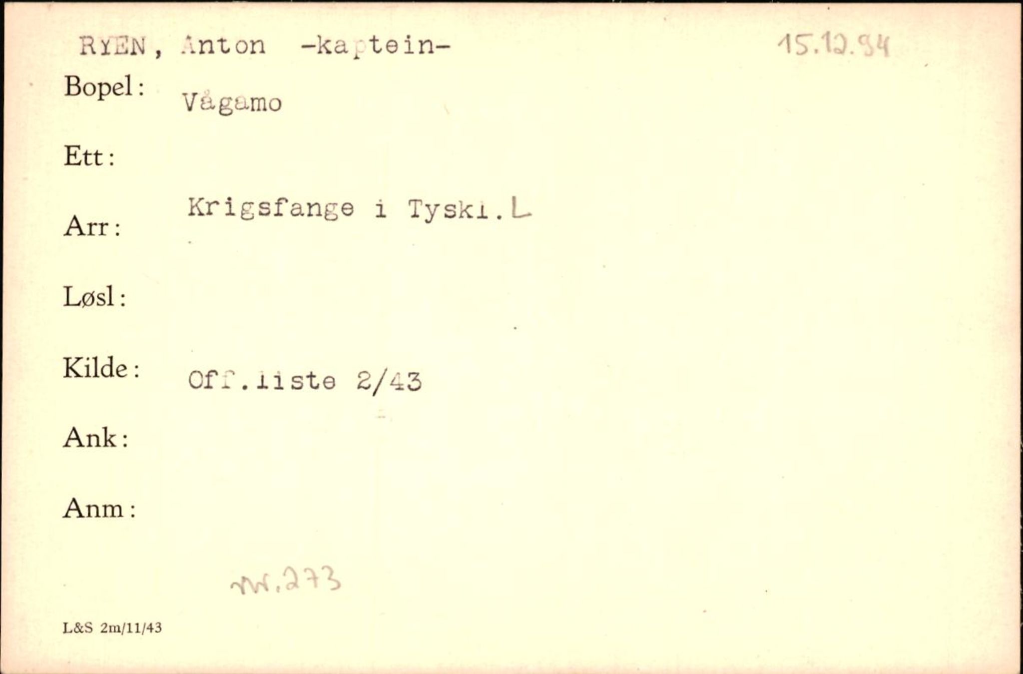 Forsvaret, Forsvarets krigshistoriske avdeling, AV/RA-RAFA-2017/Y/Yf/L0200: II-C-11-2102  -  Norske krigsfanger i Tyskland, 1940-1945, p. 866