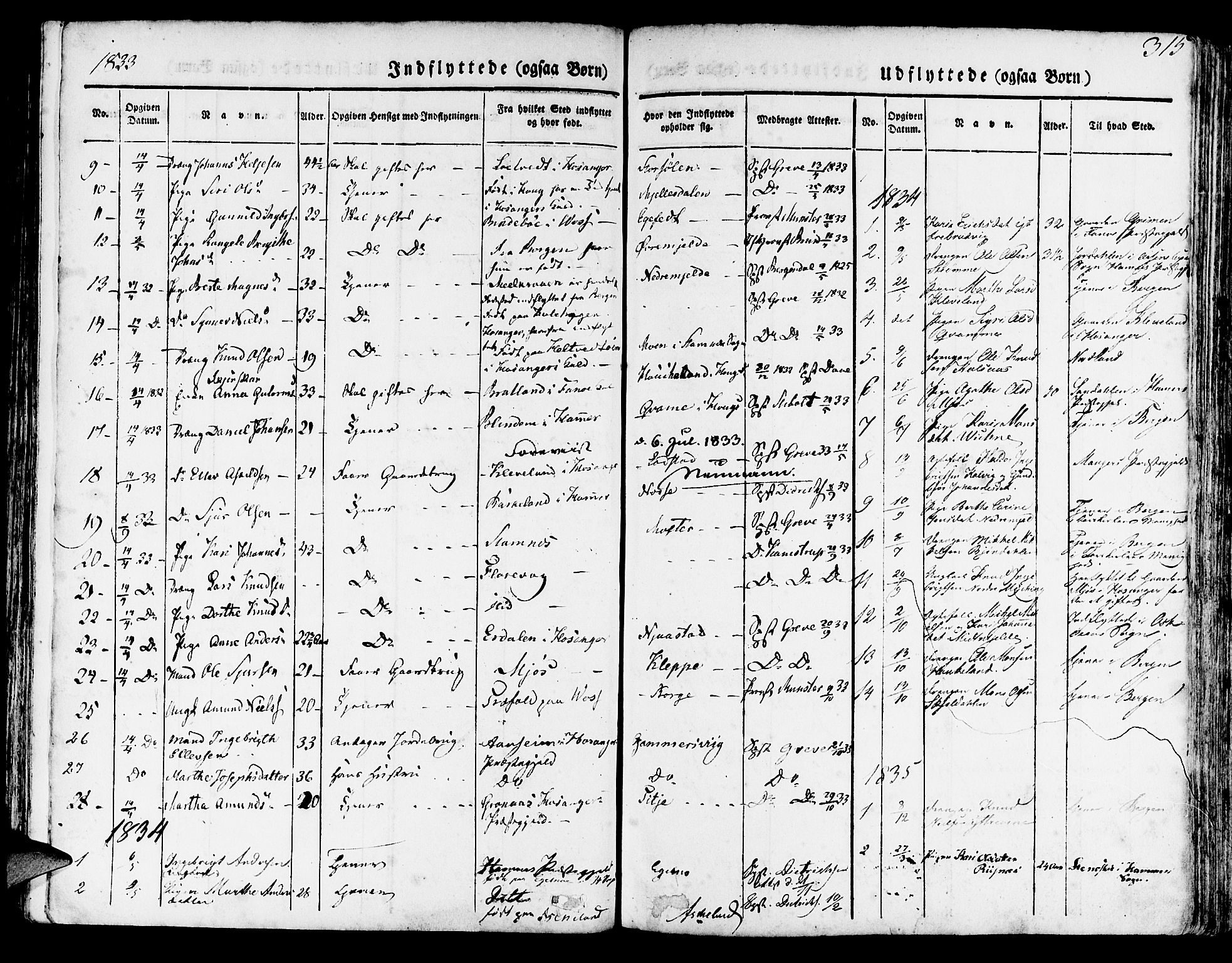 Haus sokneprestembete, AV/SAB-A-75601/H/Haa: Parish register (official) no. A 14, 1827-1838, p. 315