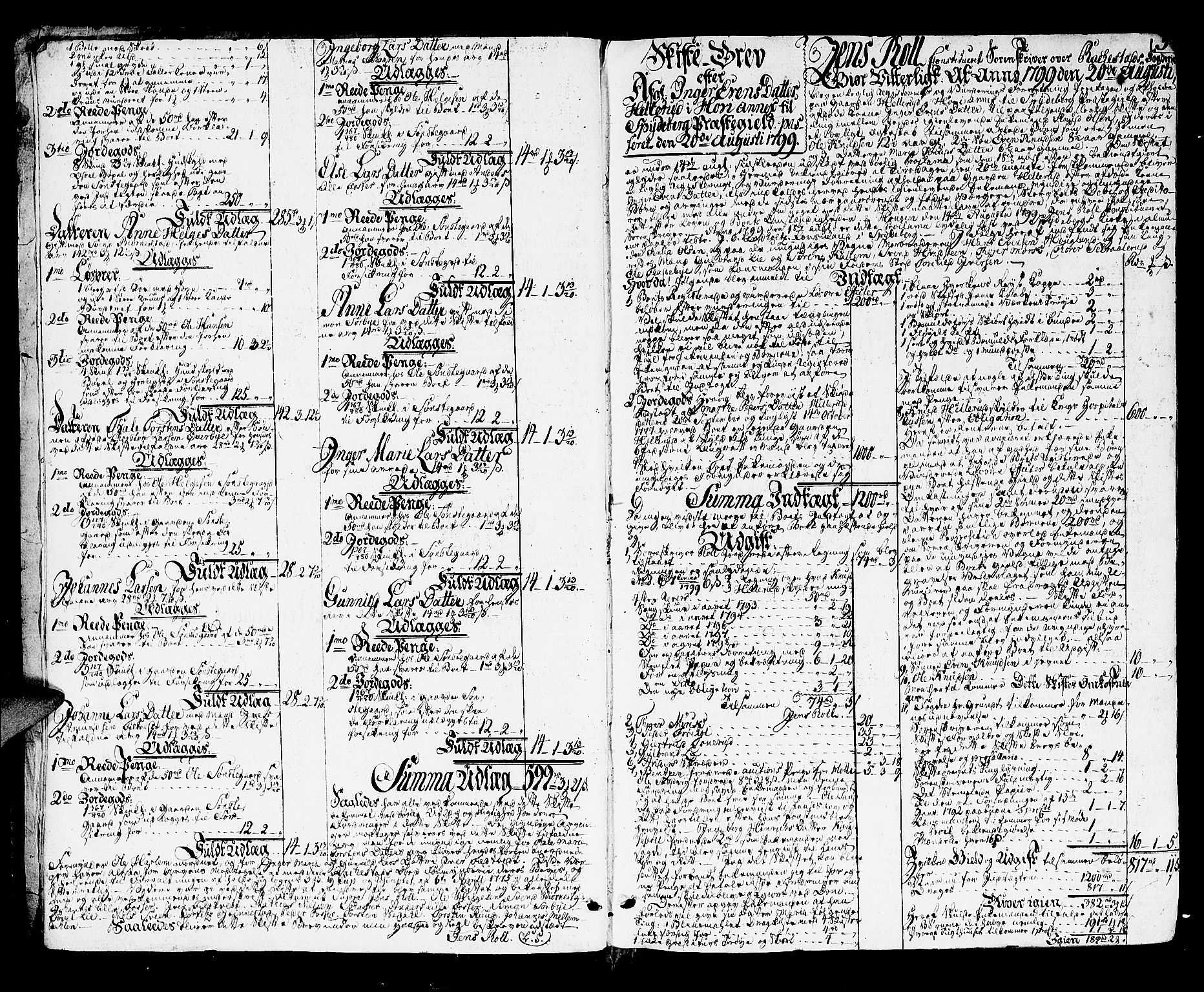Rakkestad sorenskriveri, AV/SAO-A-10686/H/Hb/L0006: Skifteprotokoller, 1799-1807, p. 4b-5a