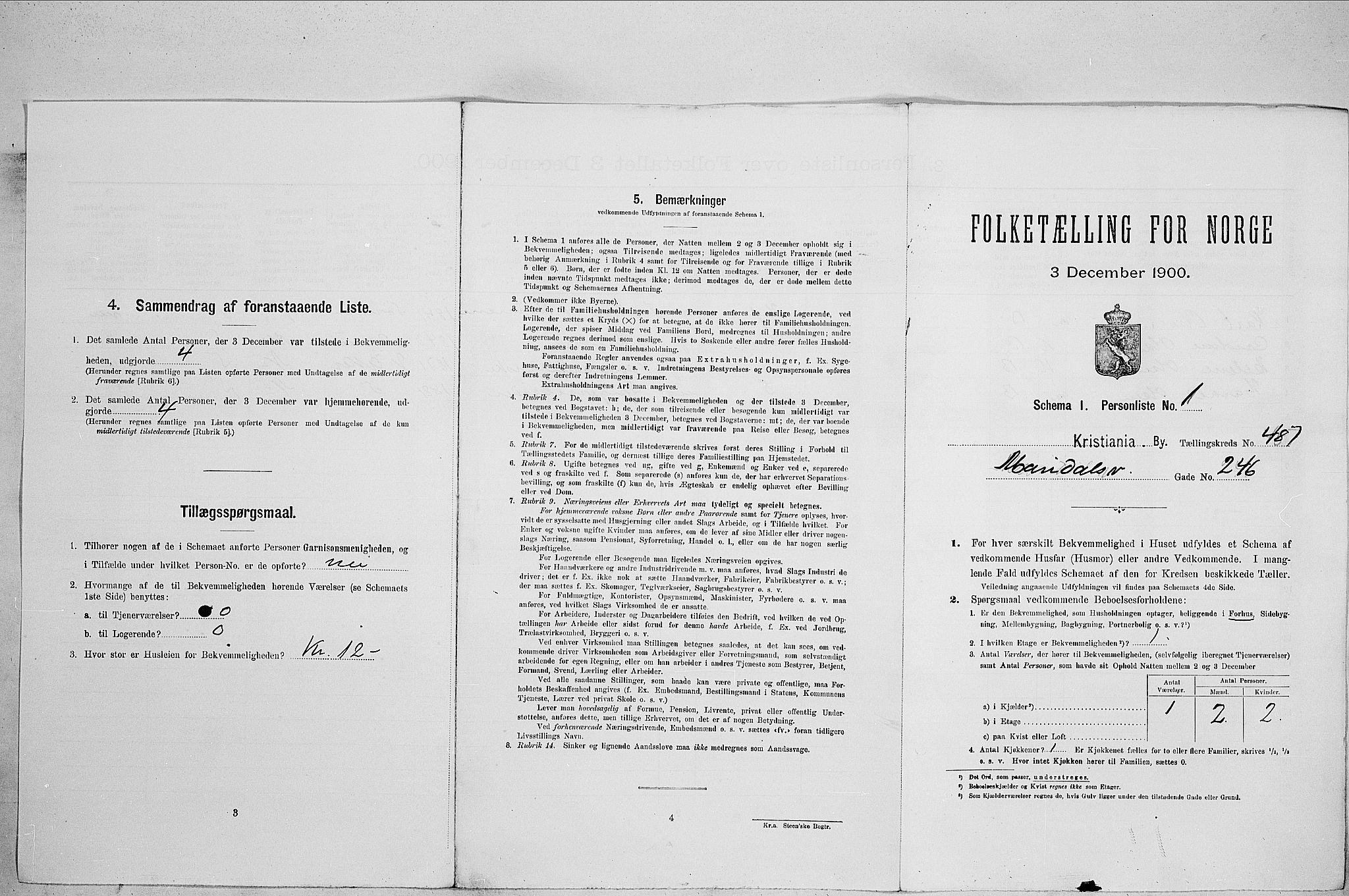 SAO, 1900 census for Kristiania, 1900, p. 57092