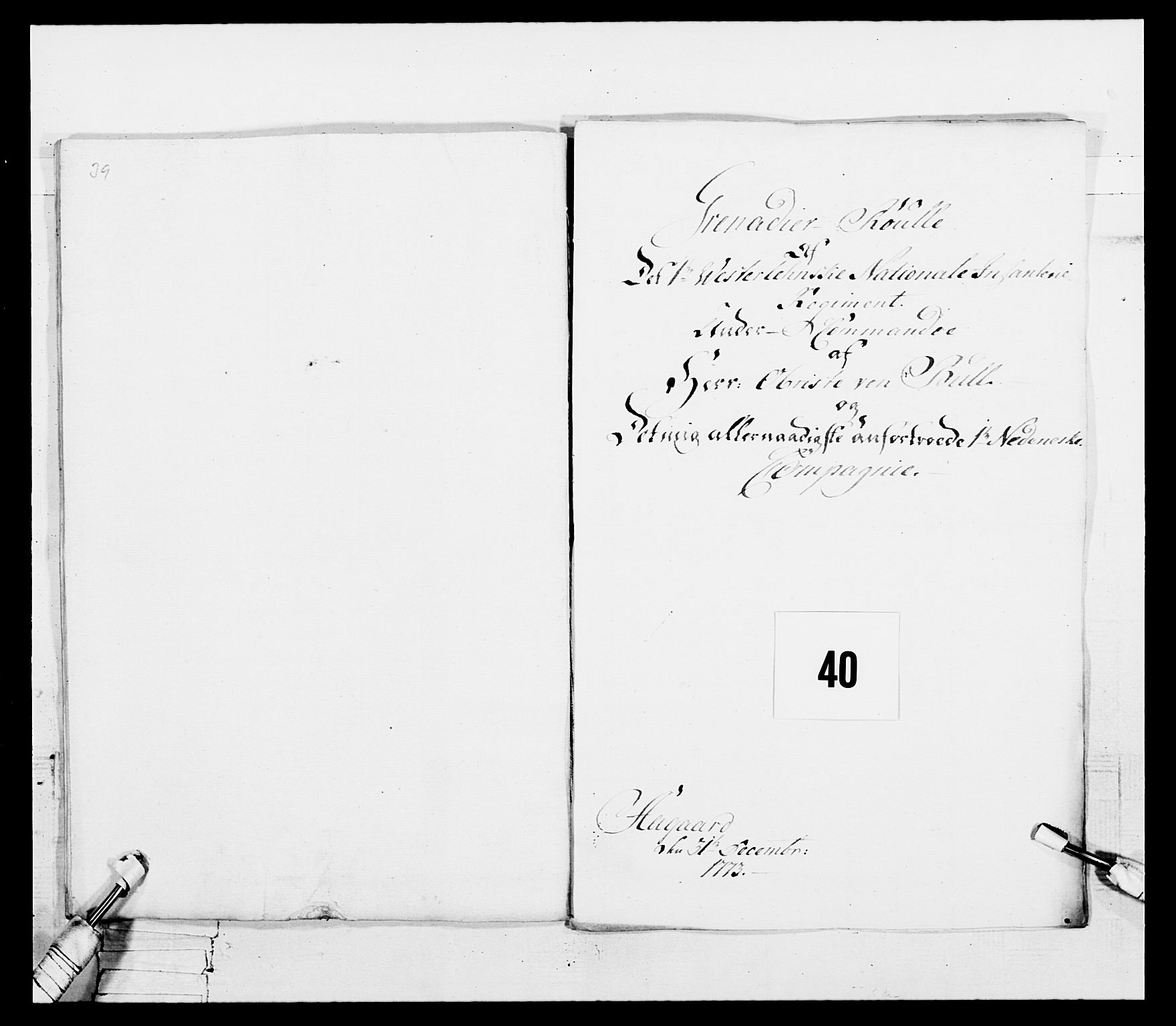 Generalitets- og kommissariatskollegiet, Det kongelige norske kommissariatskollegium, AV/RA-EA-5420/E/Eh/L0101: 1. Vesterlenske nasjonale infanteriregiment, 1766-1777, p. 237