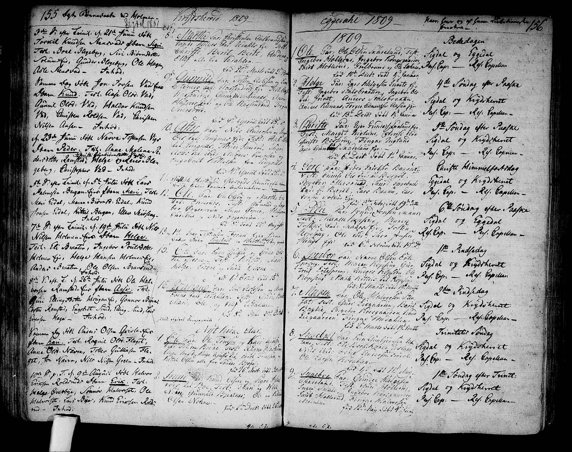Sigdal kirkebøker, SAKO/A-245/F/Fa/L0003: Parish register (official) no. I 3, 1793-1811, p. 155-156