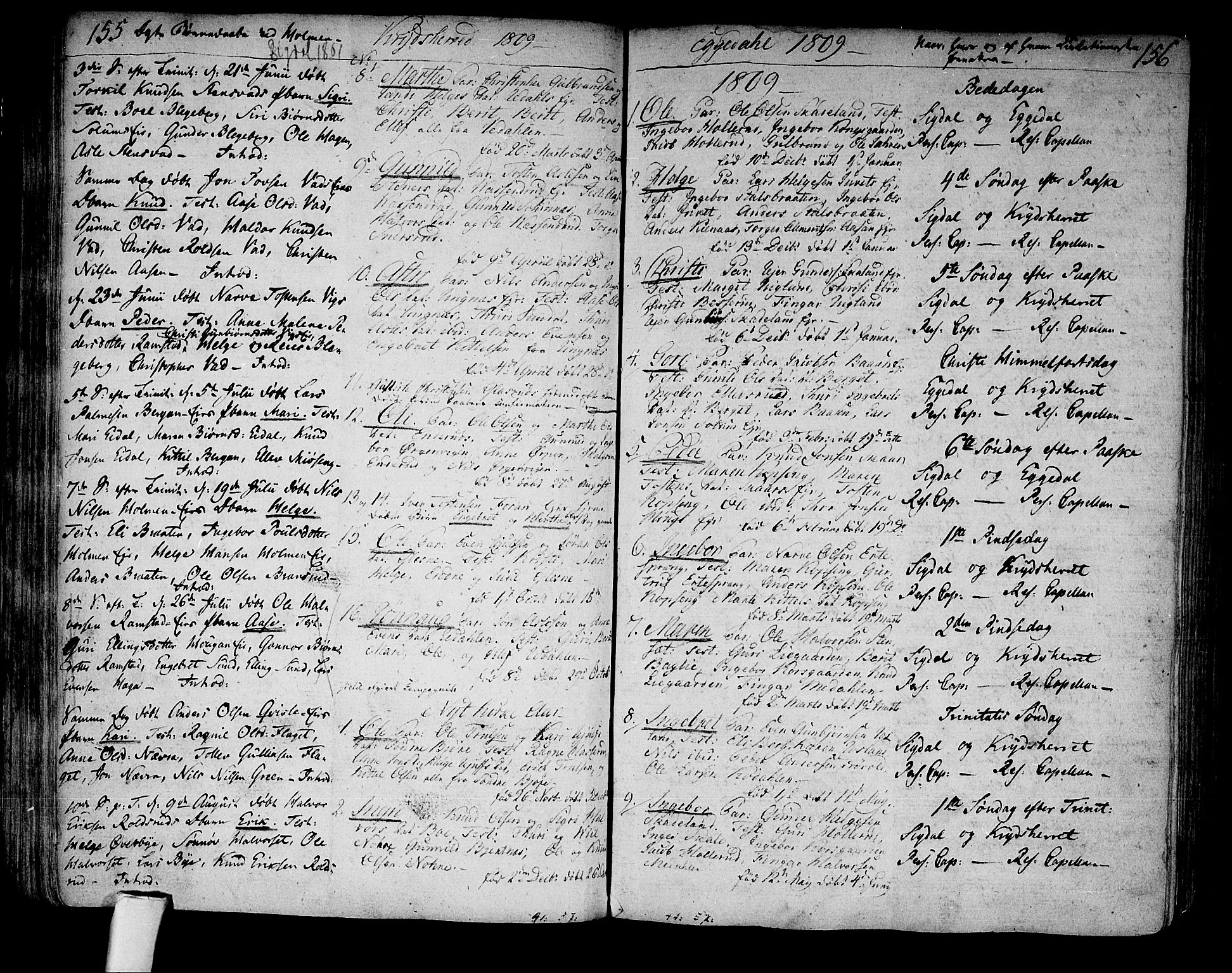 Sigdal kirkebøker, AV/SAKO-A-245/F/Fa/L0003: Parish register (official) no. I 3, 1793-1811, p. 155-156