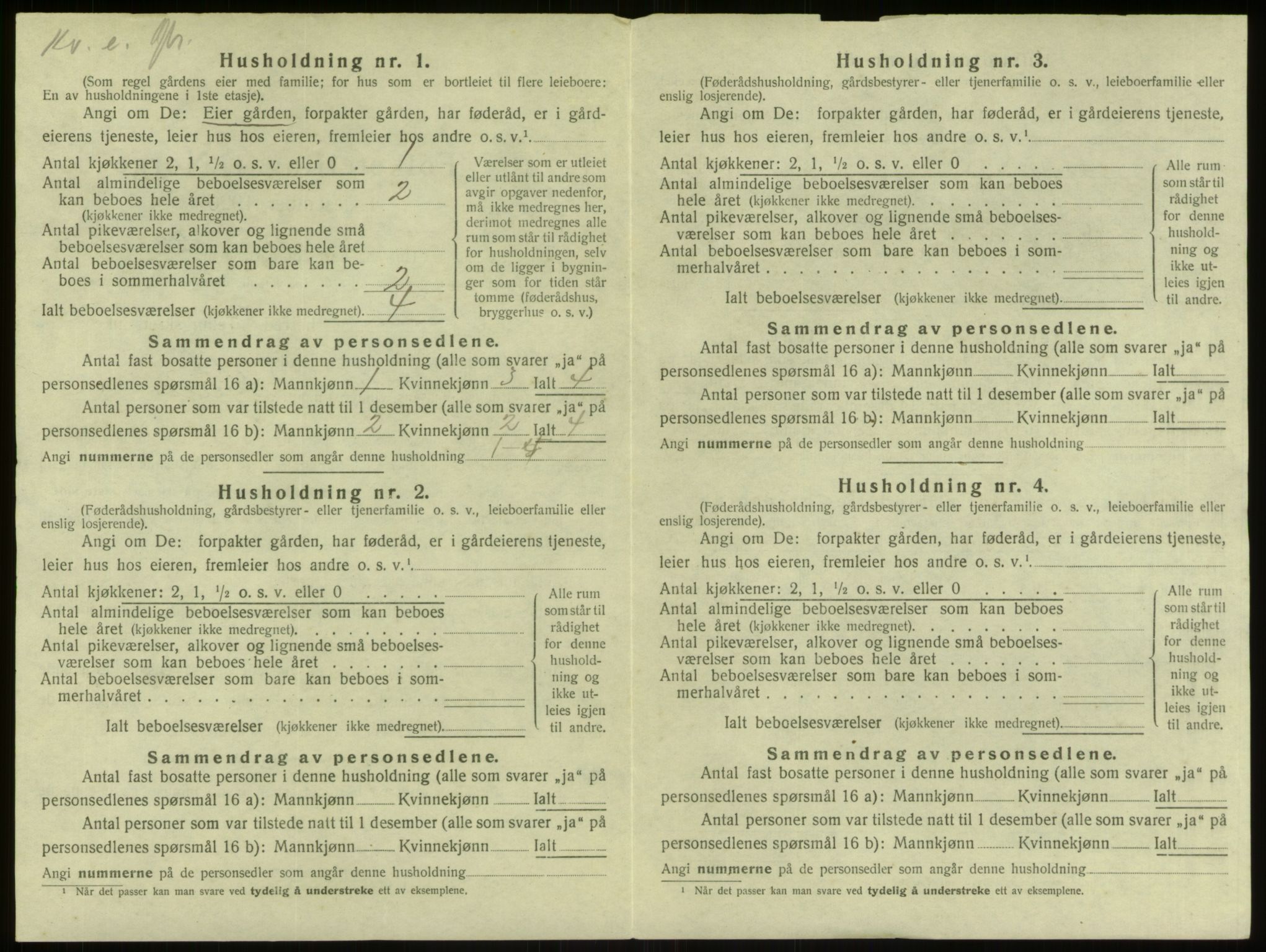 SAB, 1920 census for Alversund, 1920, p. 1149