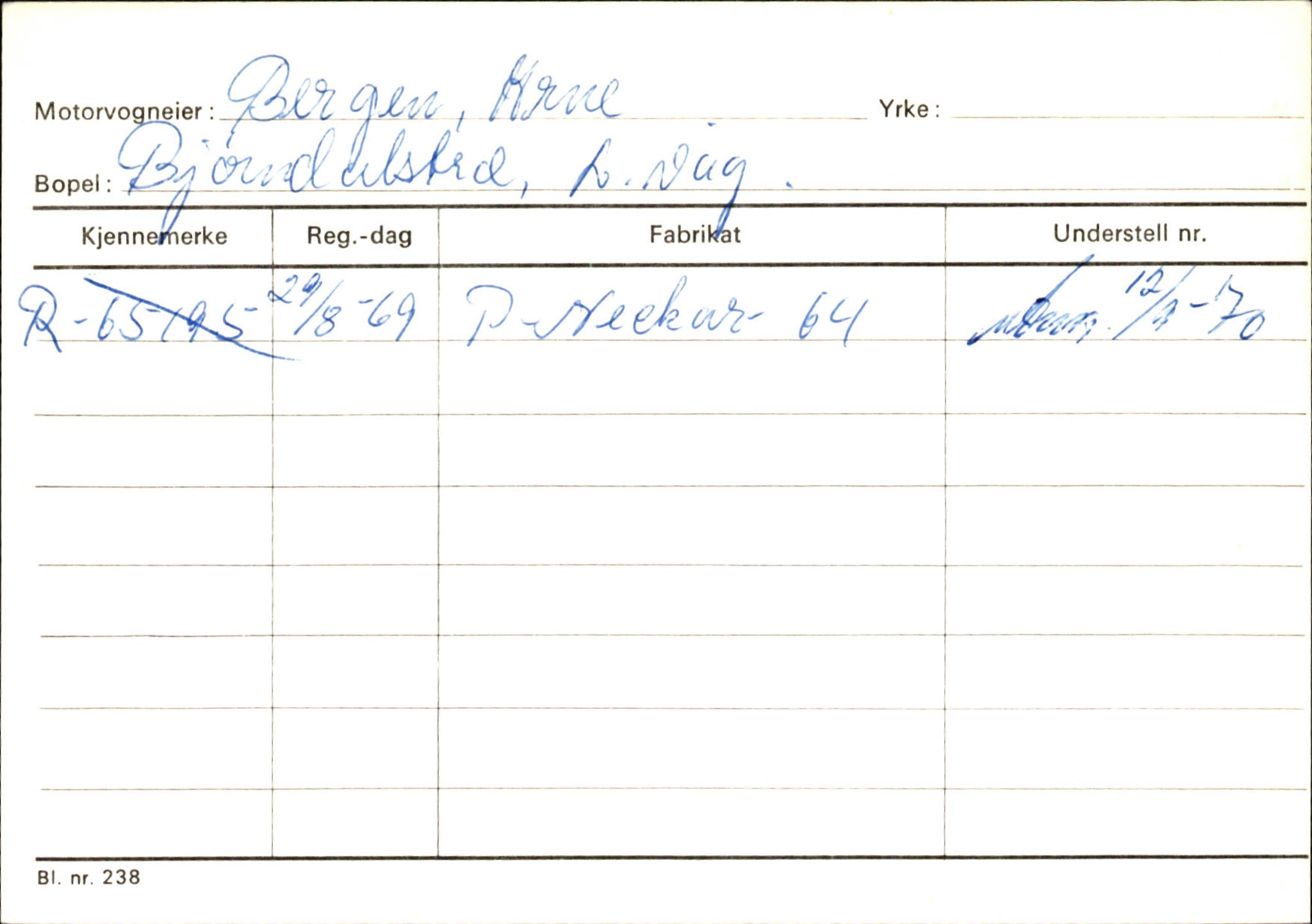 Statens vegvesen, Hordaland vegkontor, AV/SAB-A-5201/2/Ha/L0004: R-eierkort B, 1920-1971, p. 4