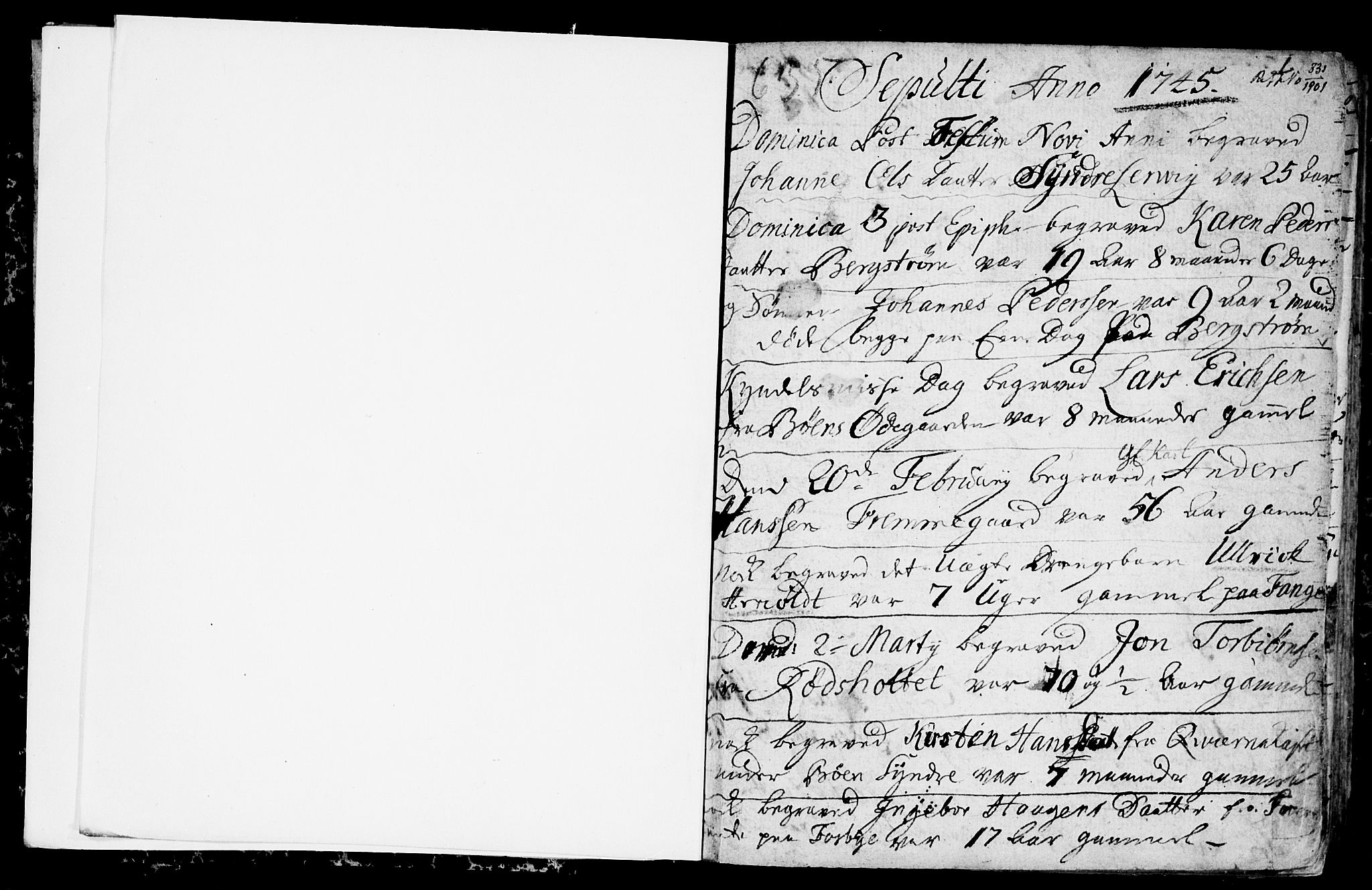 Aremark prestekontor Kirkebøker, SAO/A-10899/F/Fa/L0003: Parish register (official) no. I 3, 1745-1795, p. 1