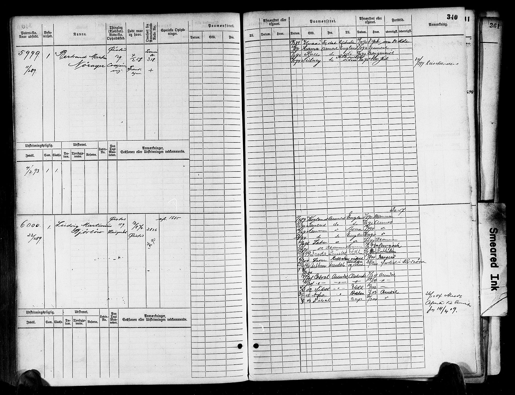 Arendal mønstringskrets, AV/SAK-2031-0012/F/Fb/L0017: Hovedrulle A nr 5323-6076, S-15, 1884-1892, p. 342