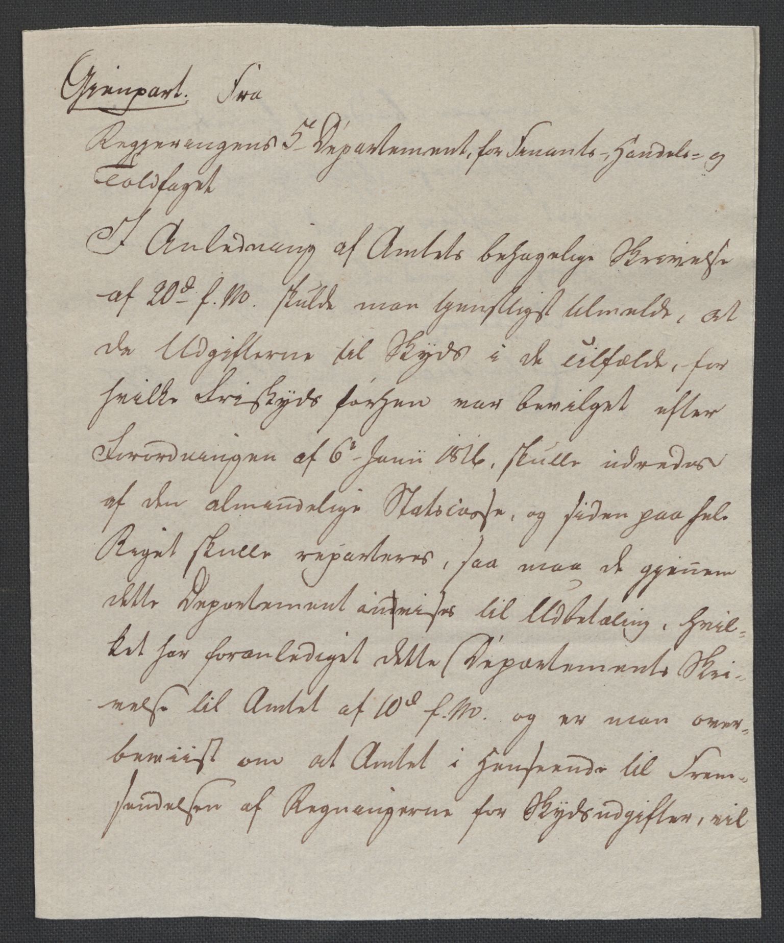 Christie, Wilhelm Frimann Koren, AV/RA-PA-0014/F/L0005: Christies dokumenter fra Stortinget, 1815-1816, p. 590