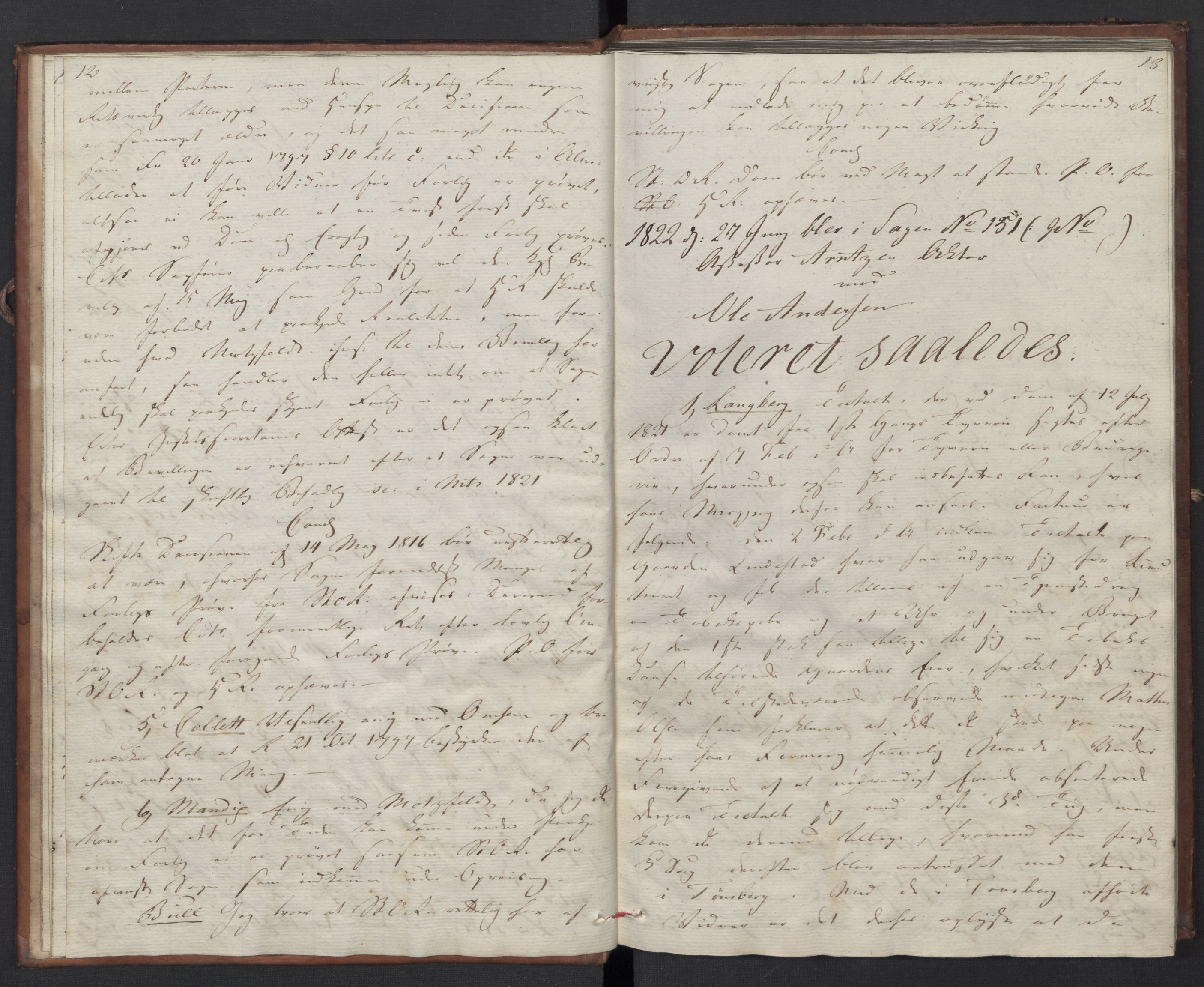 Høyesterett, AV/RA-S-1002/E/Eb/Eba/L0008/0001: Voteringsprotokoller / Voteringsprotokoll, 1822, p. 12-13