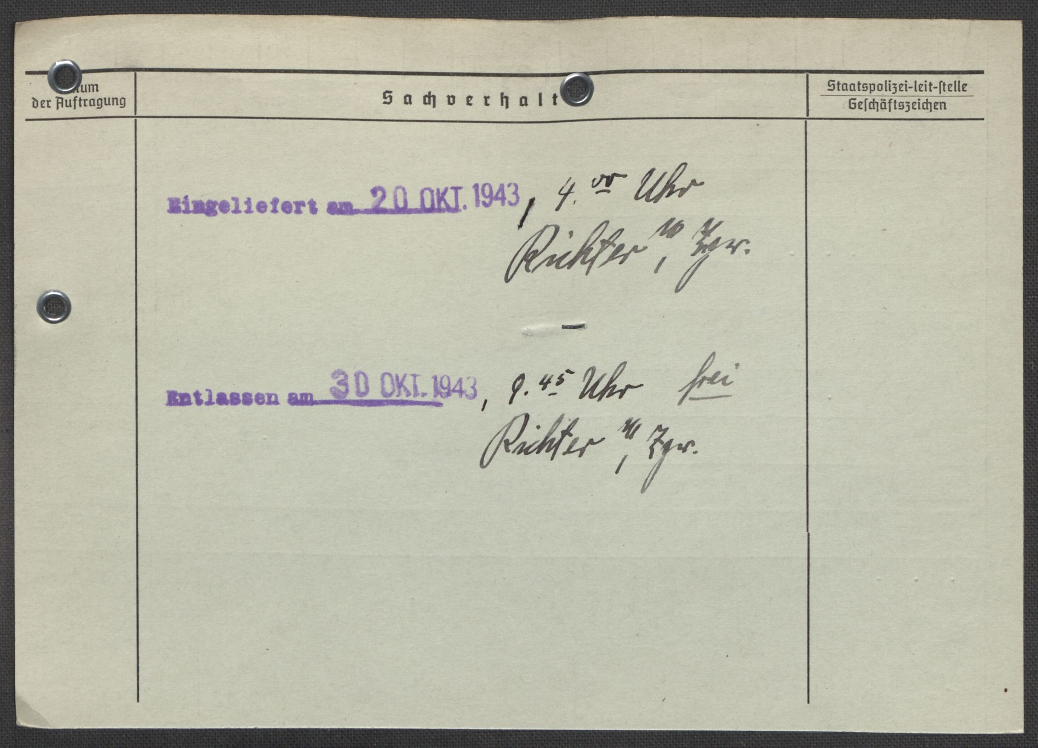 Befehlshaber der Sicherheitspolizei und des SD, AV/RA-RAFA-5969/E/Ea/Eaa/L0009: Register over norske fanger i Møllergata 19: Ru-Sy, 1940-1945, p. 83